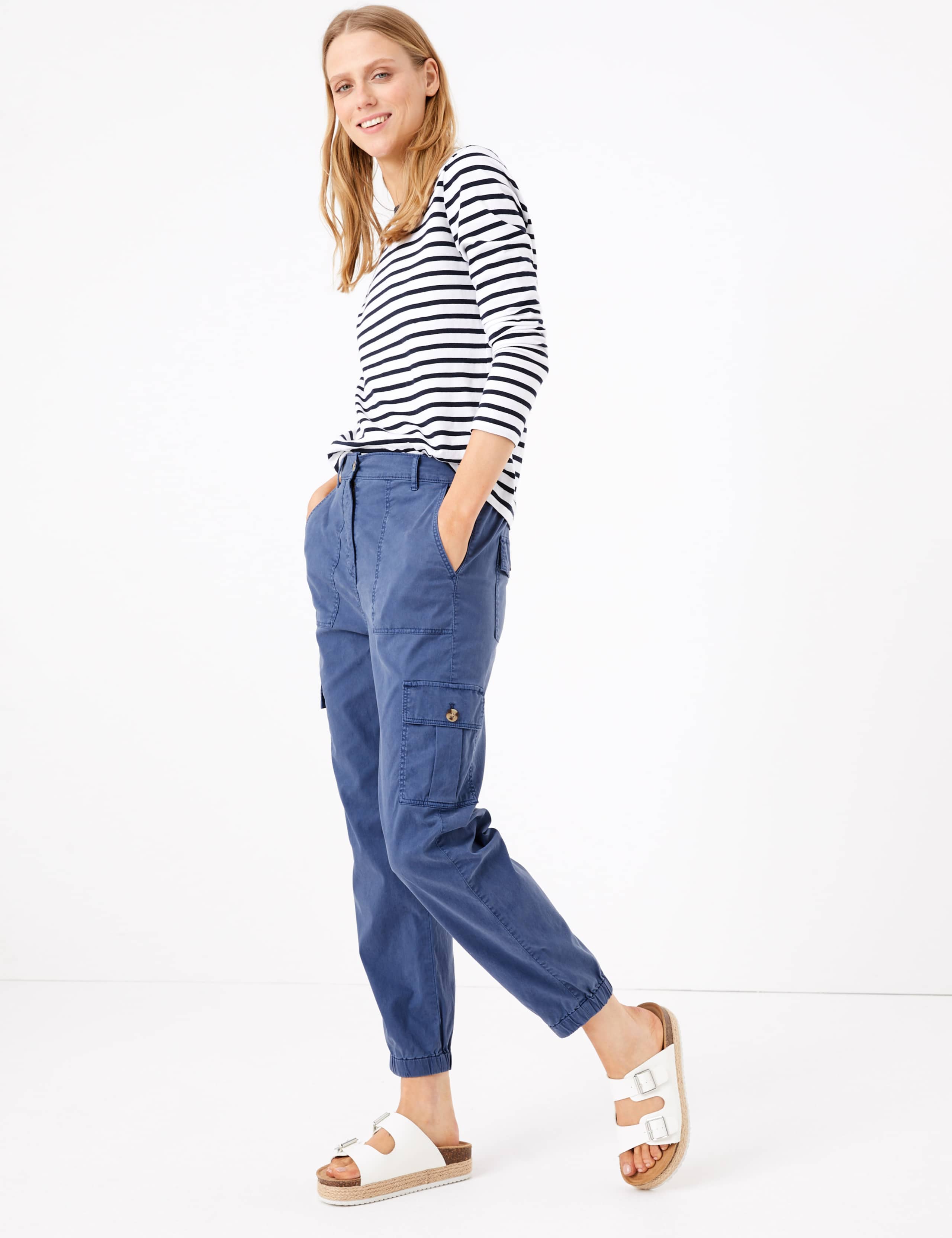 Cargo Utility Tapered Ankle Grazer Trousers 6 of 6