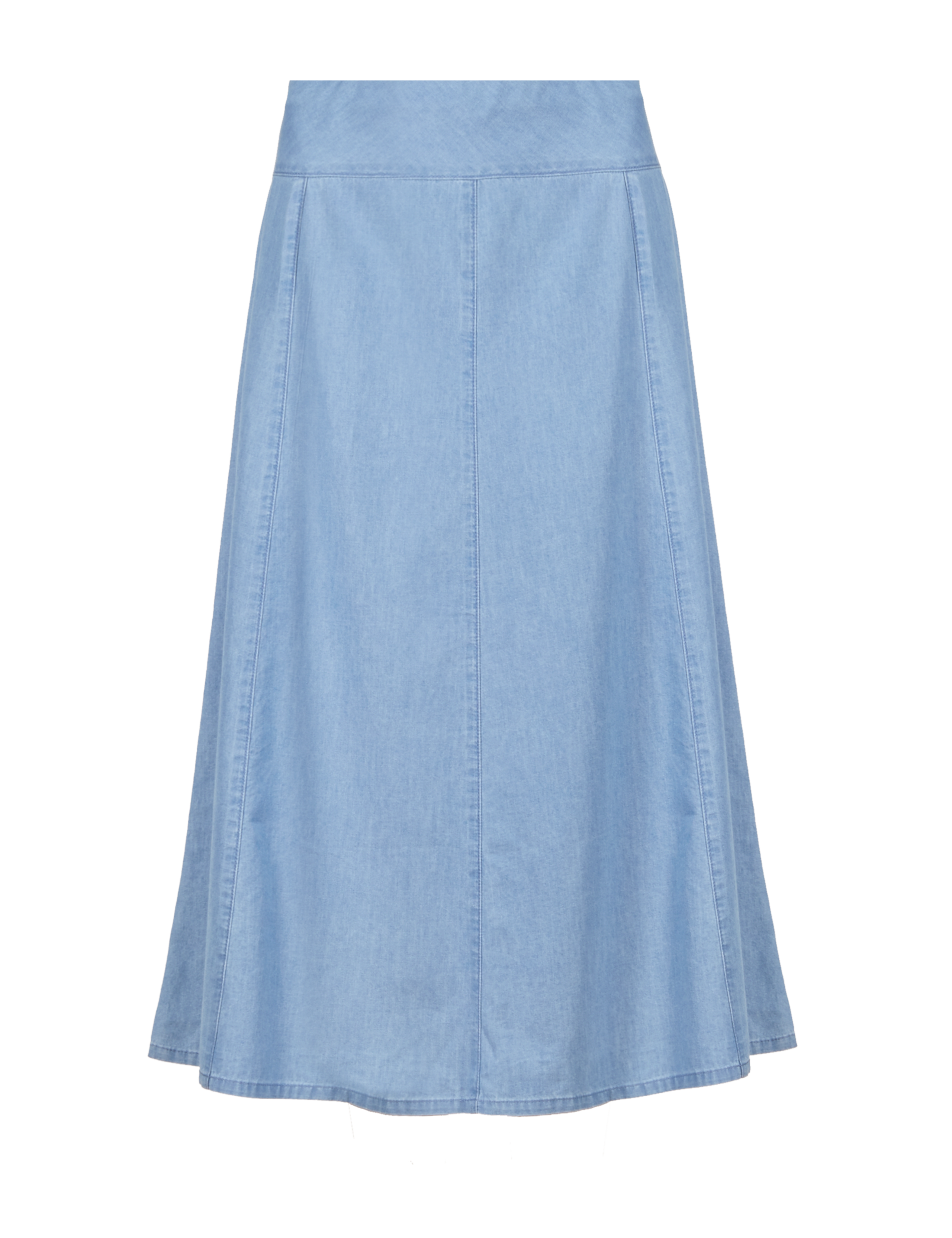 Denim Chambray A-Line Skirt 2 of 4