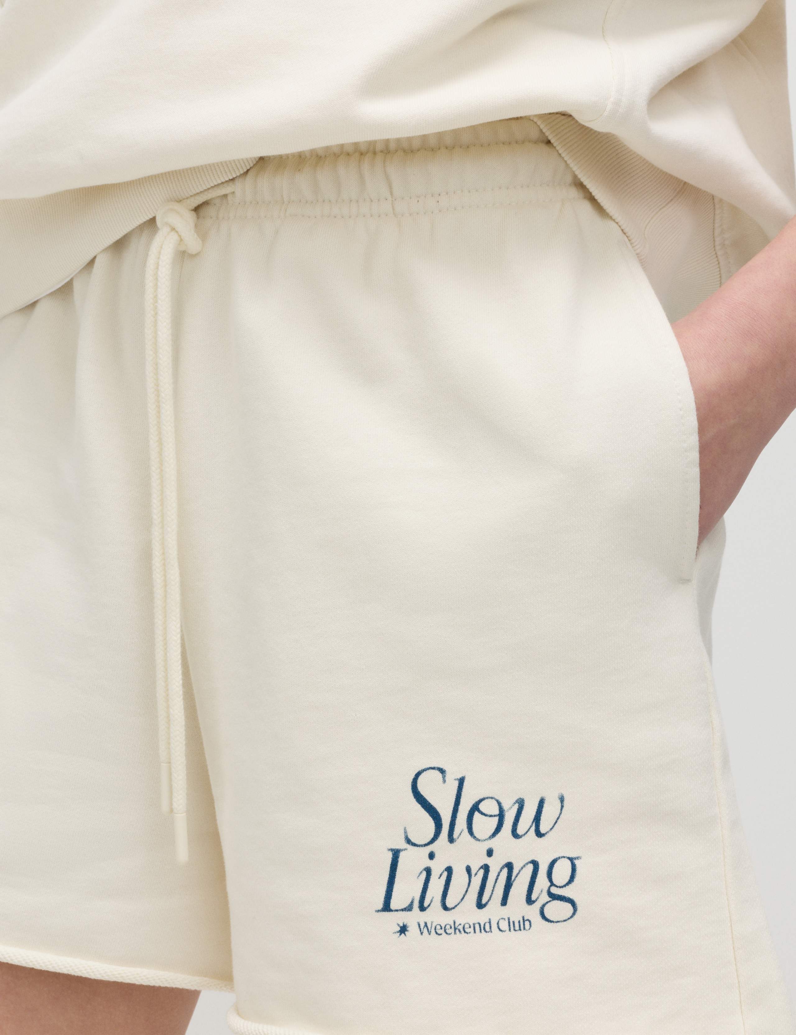 Pure Cotton High Waisted Jogger Shorts 3 of 5