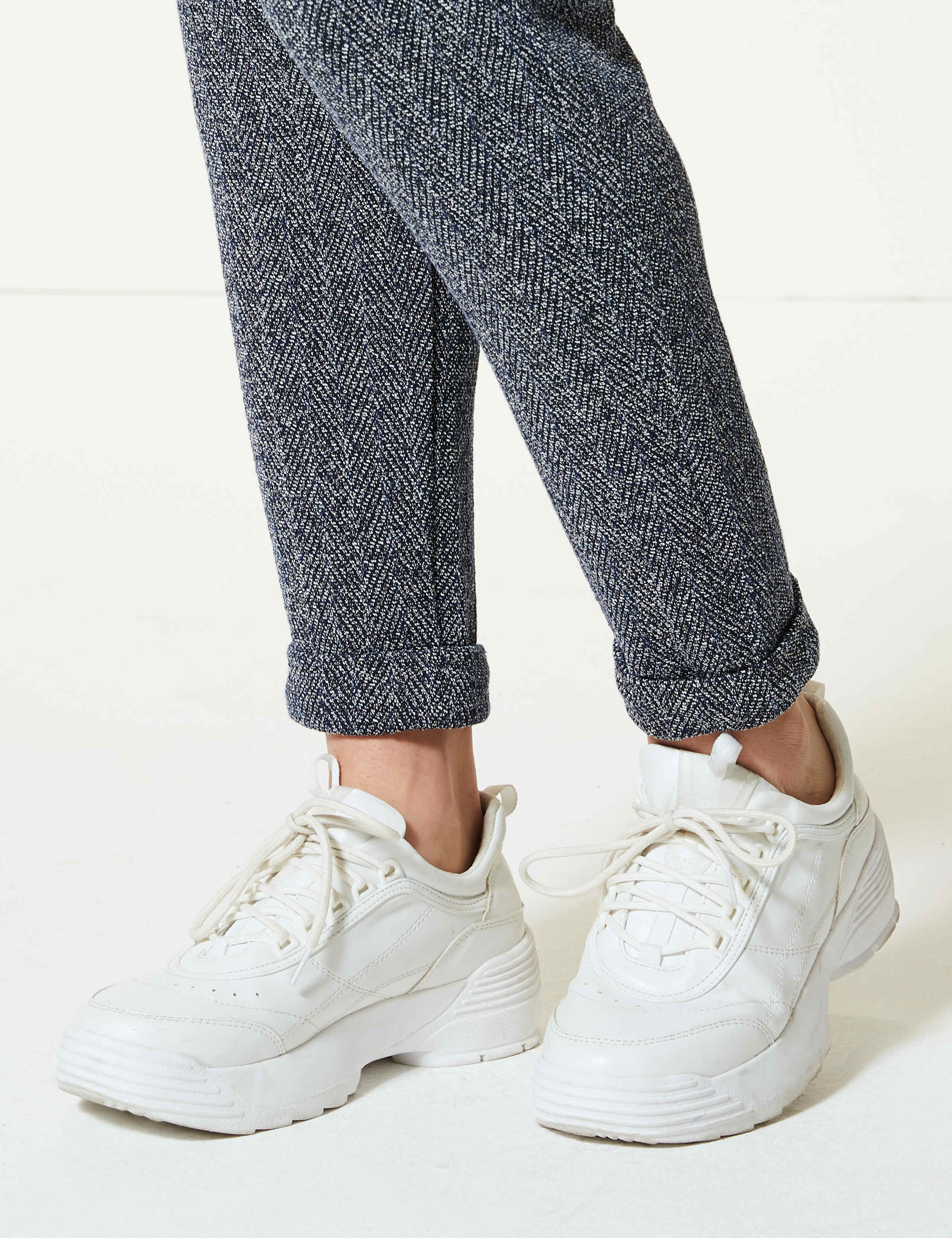 Textured Ankle Grazer Trousers 5 of 5