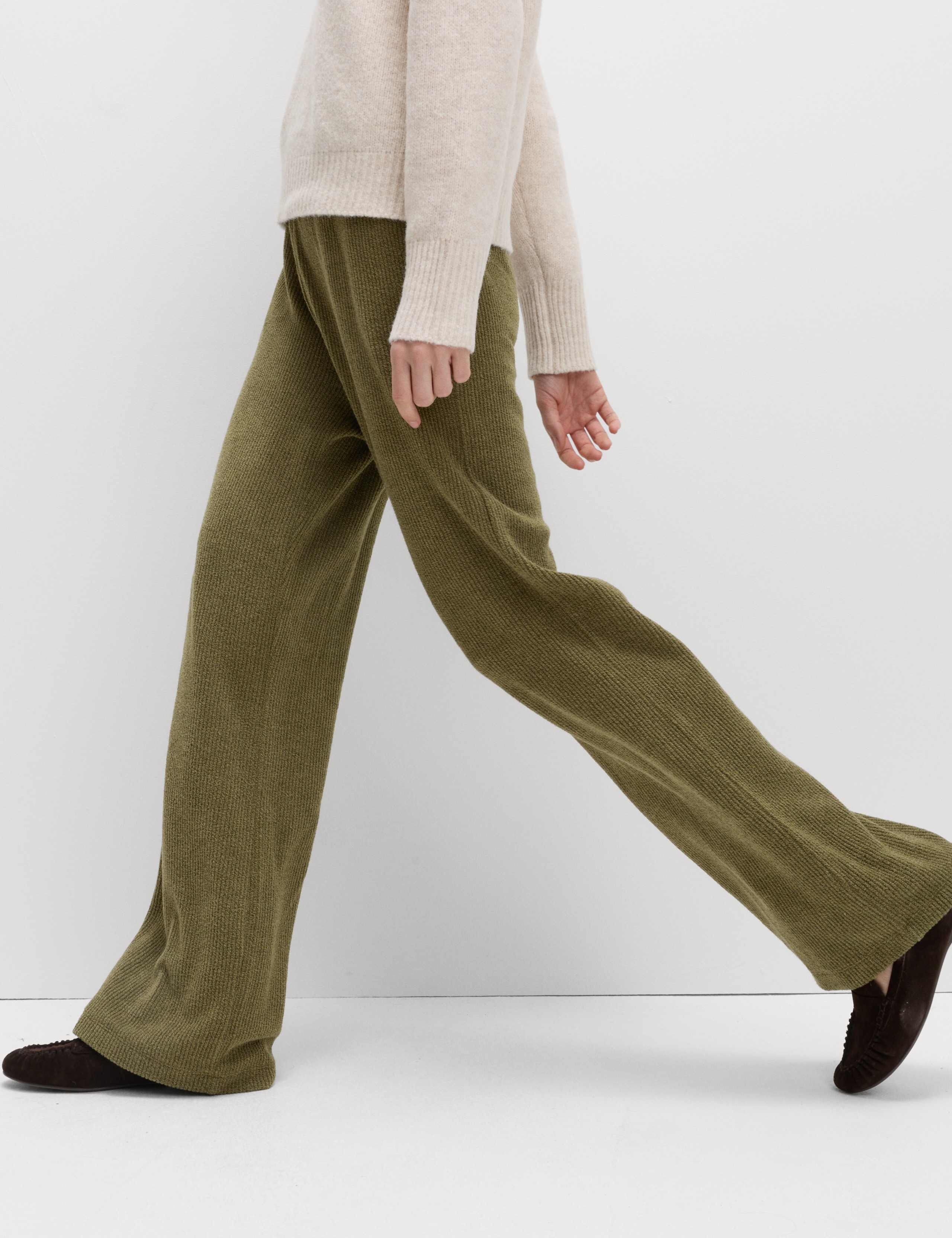 Brushed Rib Wide Leg Trousers 6 of 6
