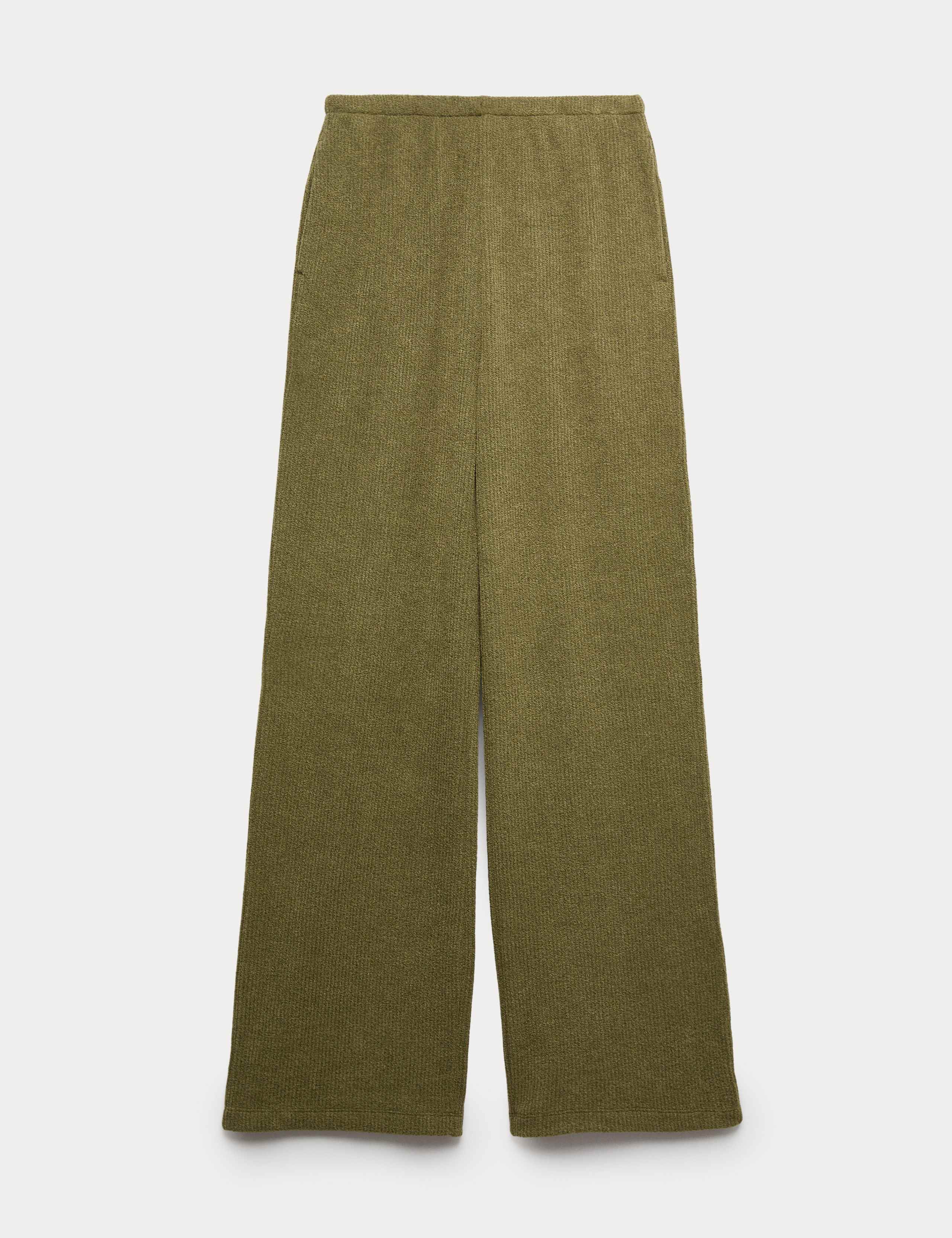 Brushed Rib Wide Leg Trousers 2 of 5