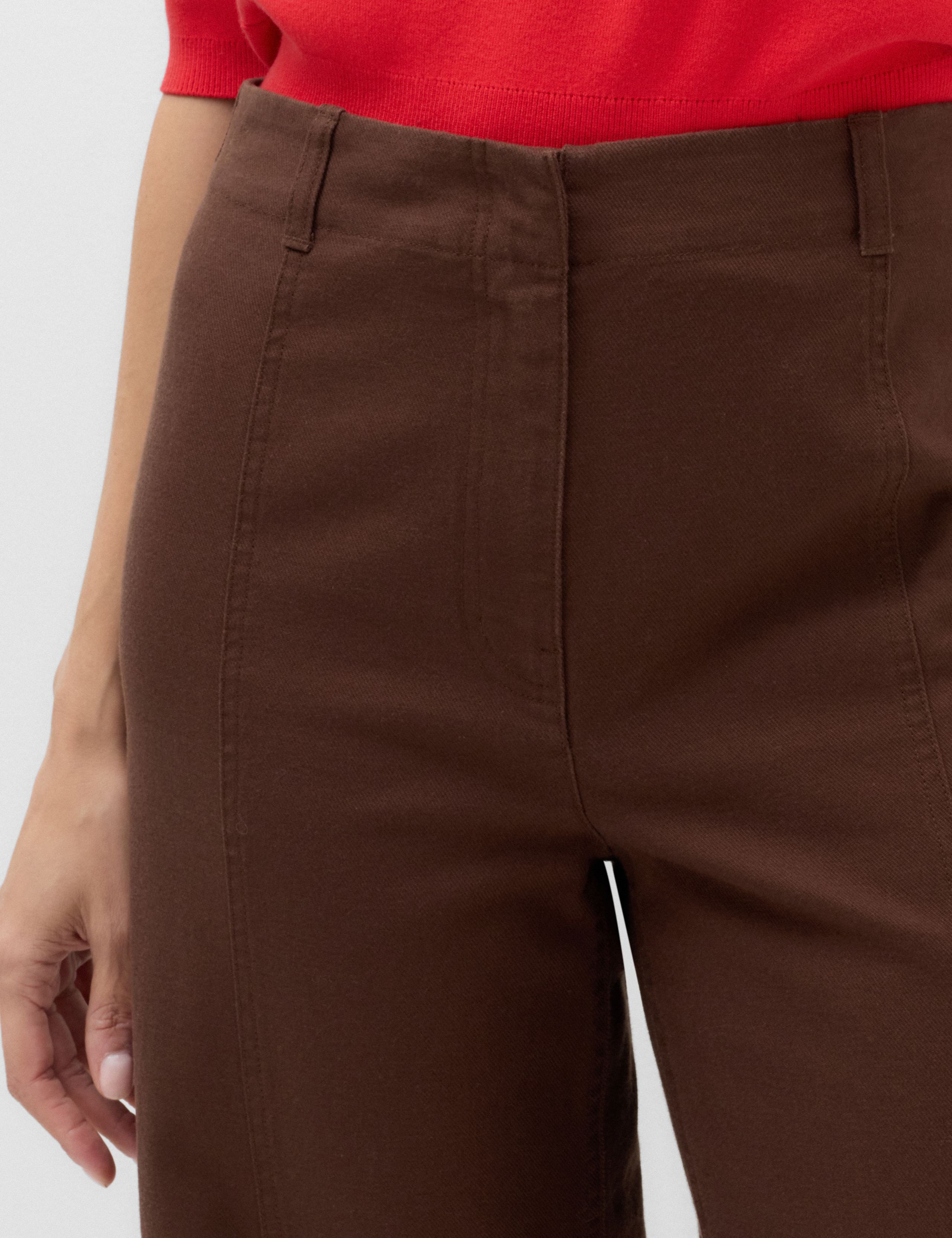 Pure Cotton Wide Leg Trousers 5 of 6