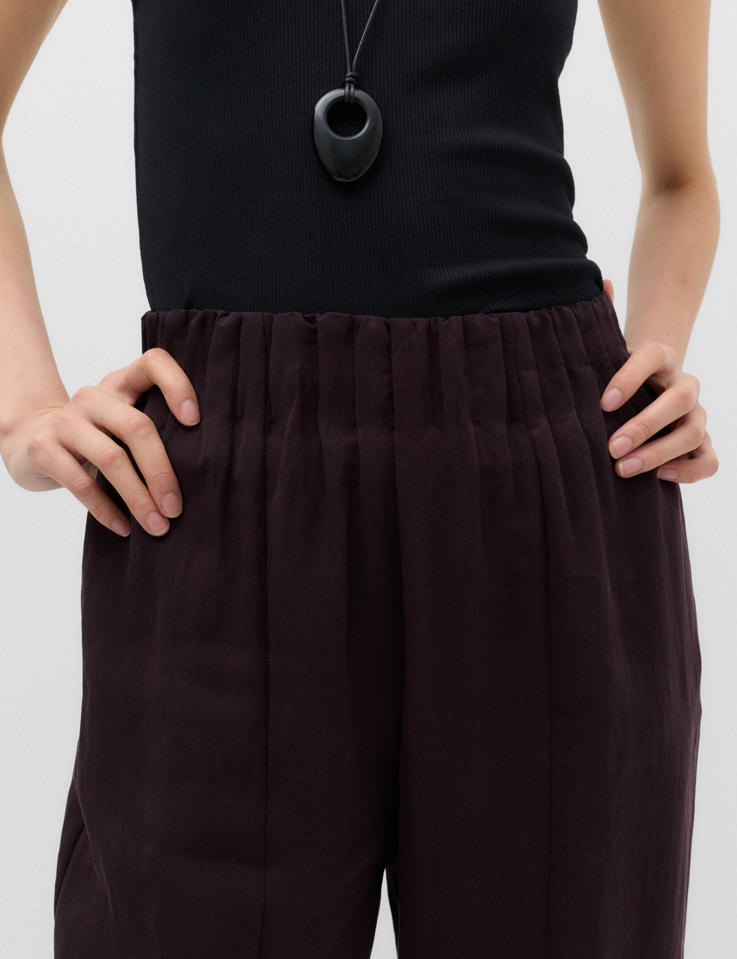Lyocell Rich Elasticated Waist Wide Leg Trousers 5 of 6