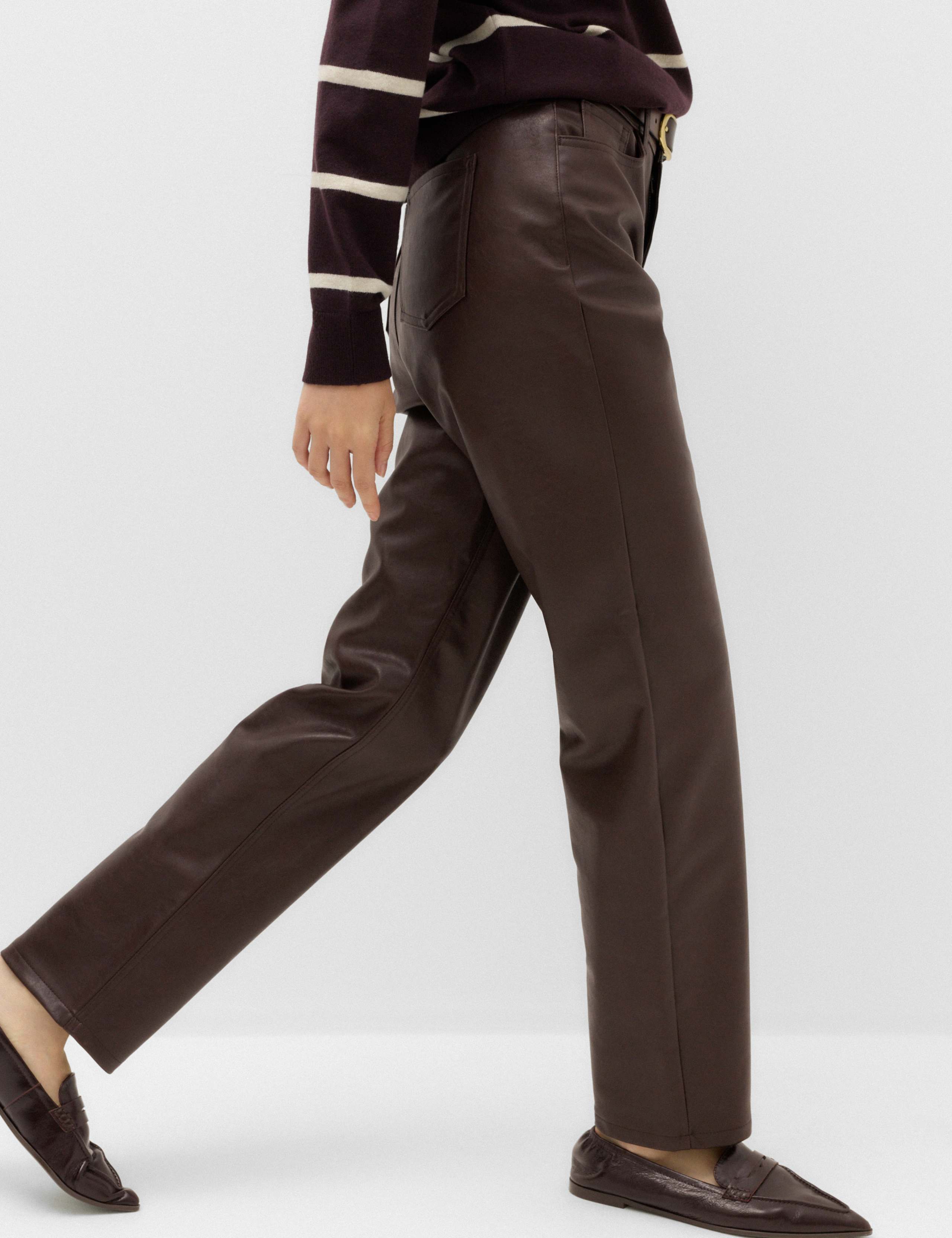 Faux Leather Straight Leg Trousers 5 of 5