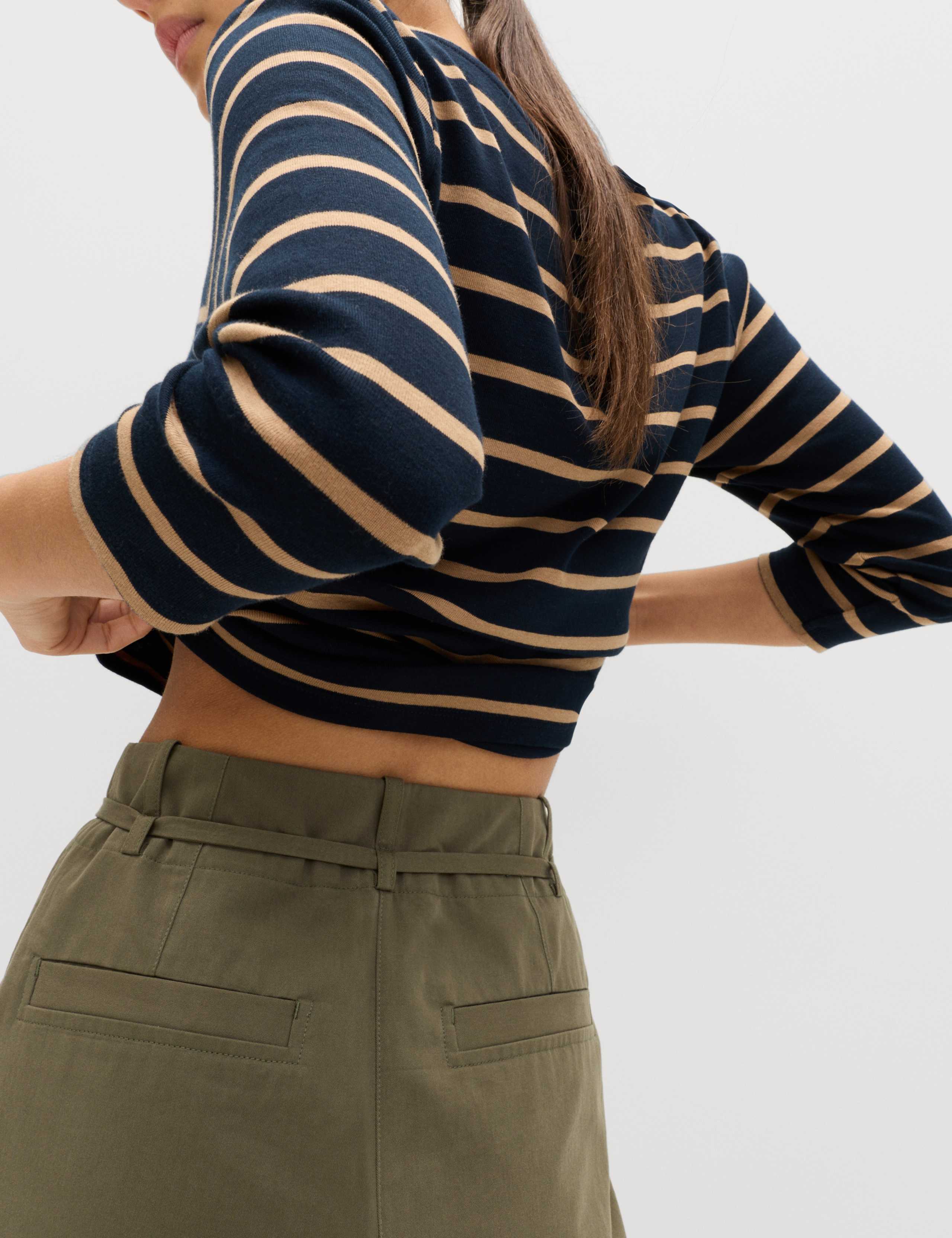 Pure Cotton Barrel Leg Trousers 5 of 7