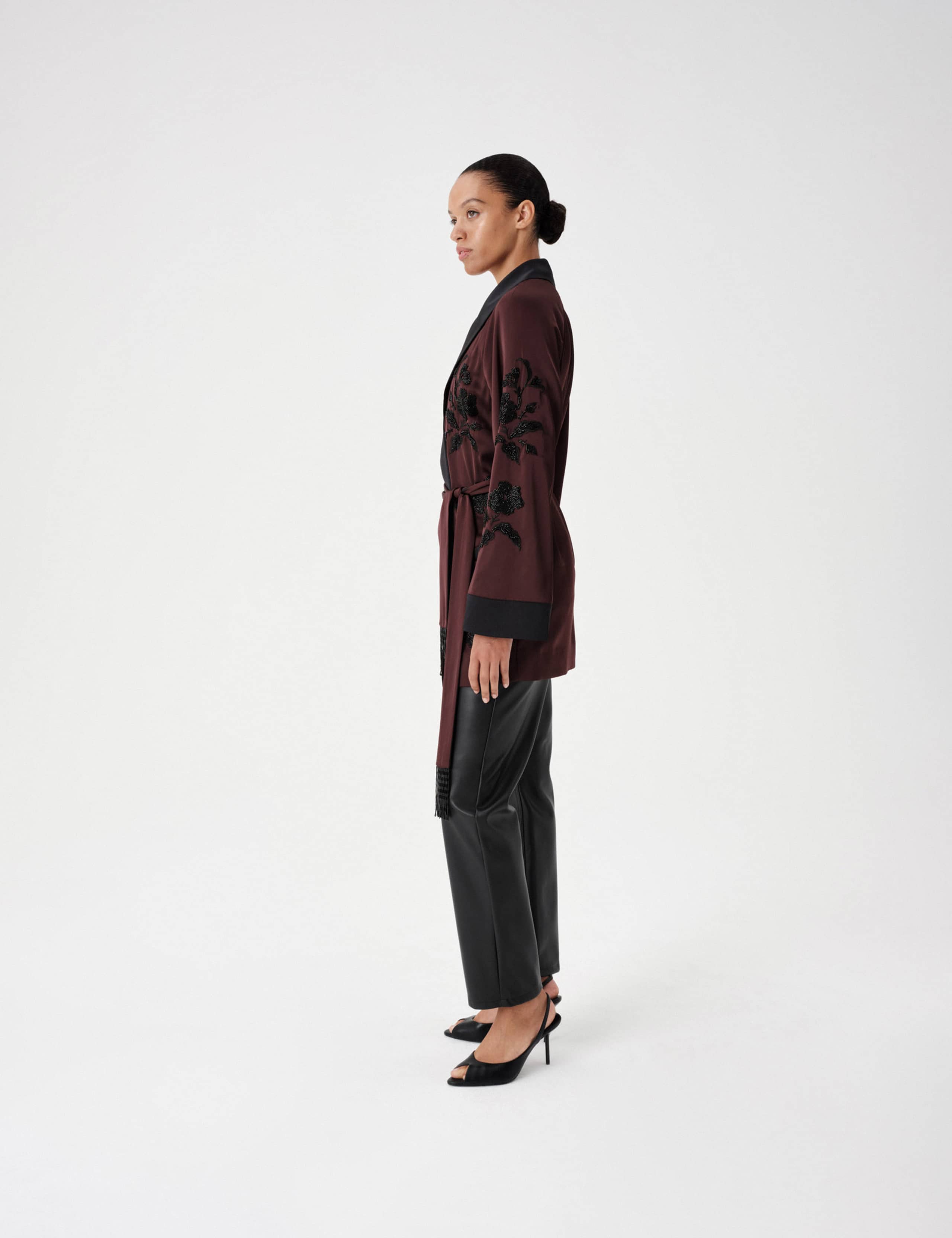 Faux Leather Straight Leg Trousers 3 of 5