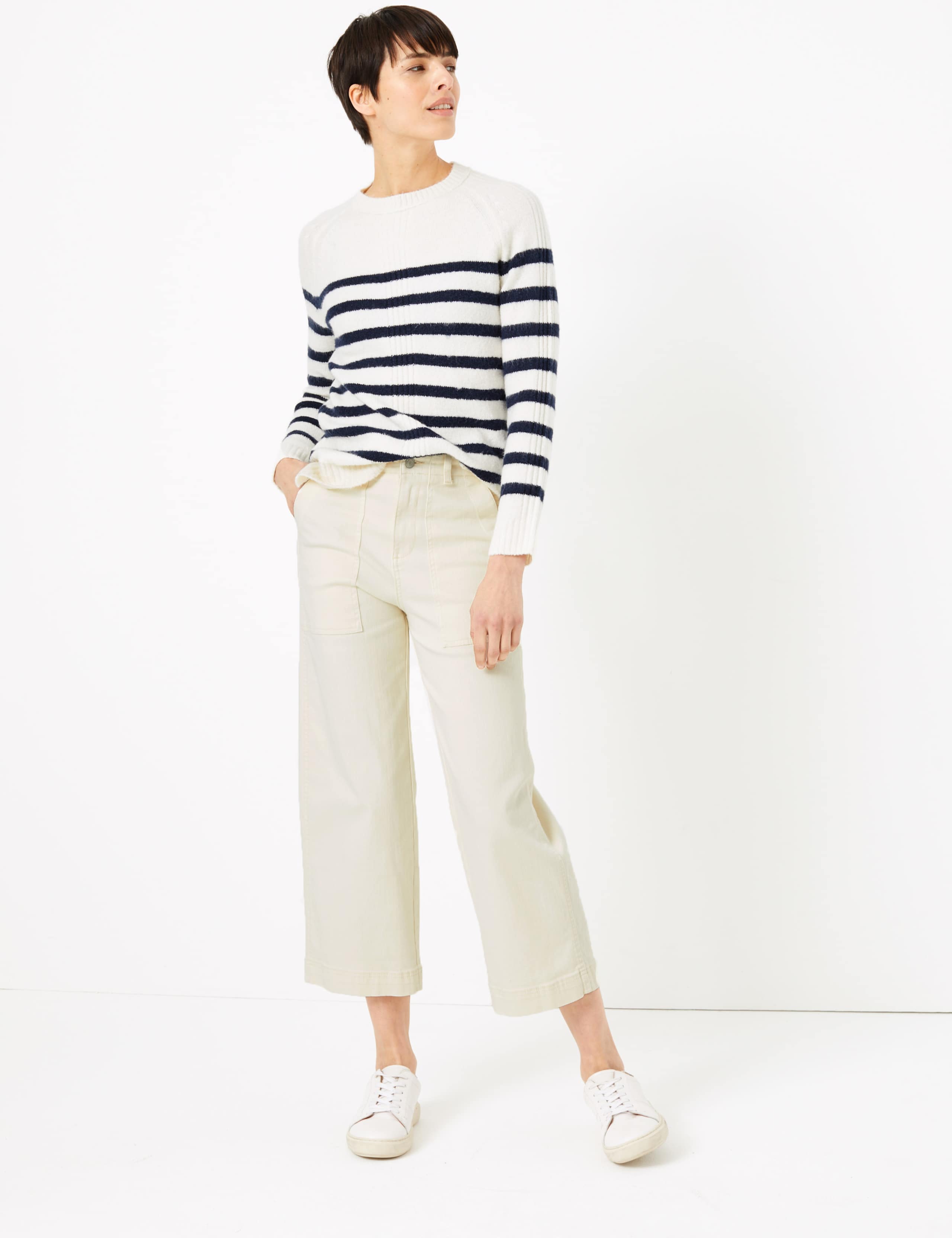 Utilty Wide Leg Ankle Grazer Jeans 1 of 5