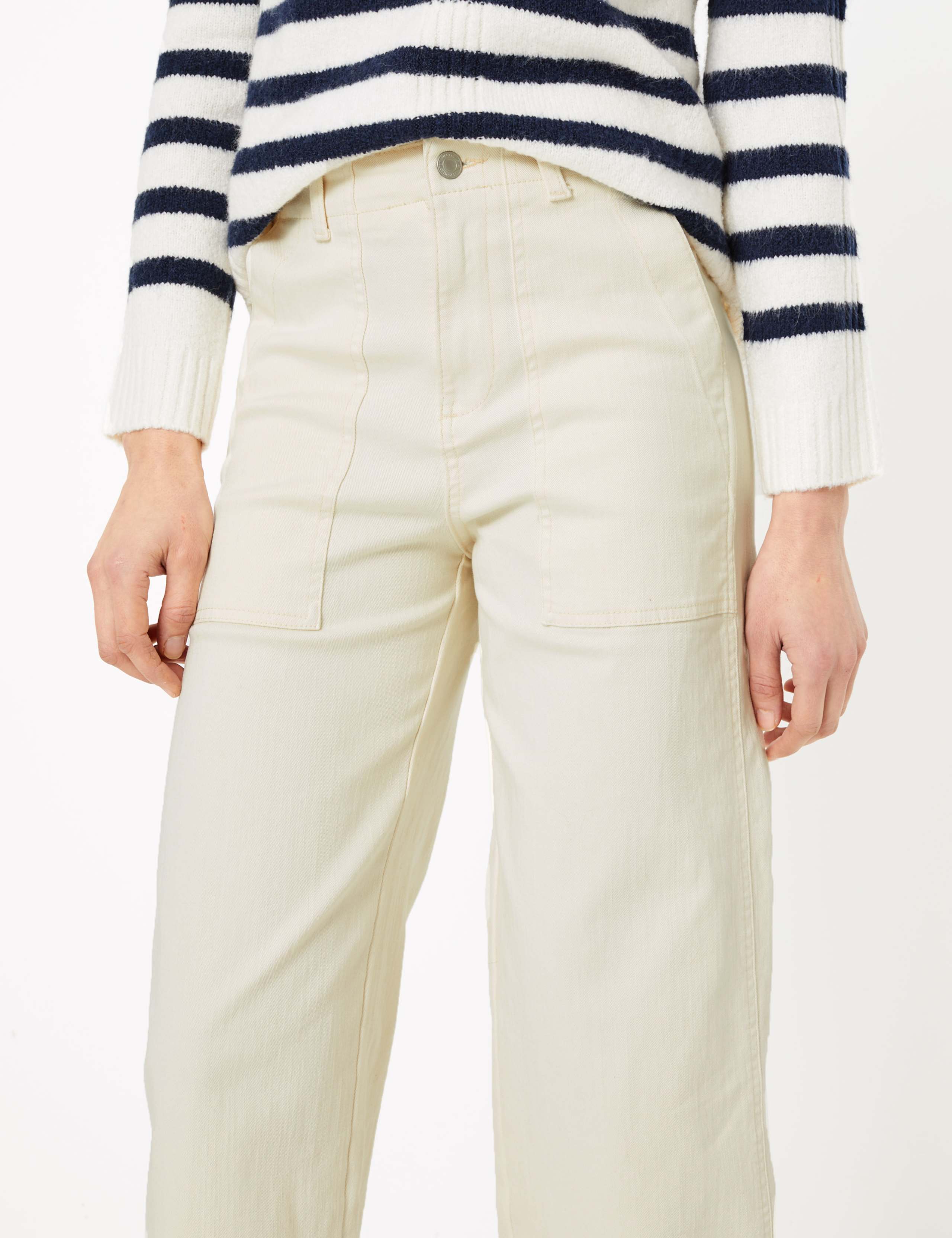 Utilty Wide Leg Ankle Grazer Jeans 4 of 5