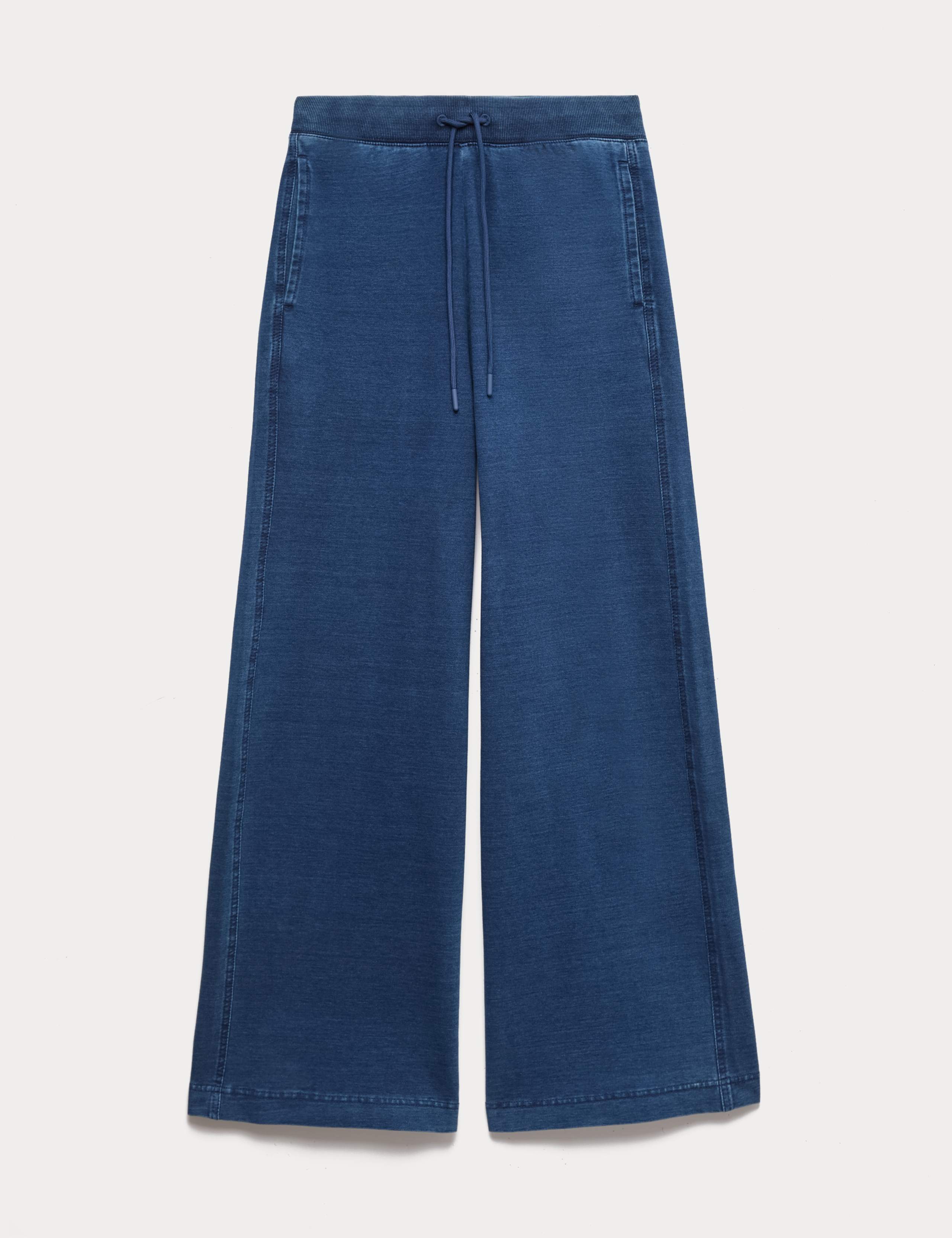 Jersey Denim Wide Leg Joggers 1 of 1
