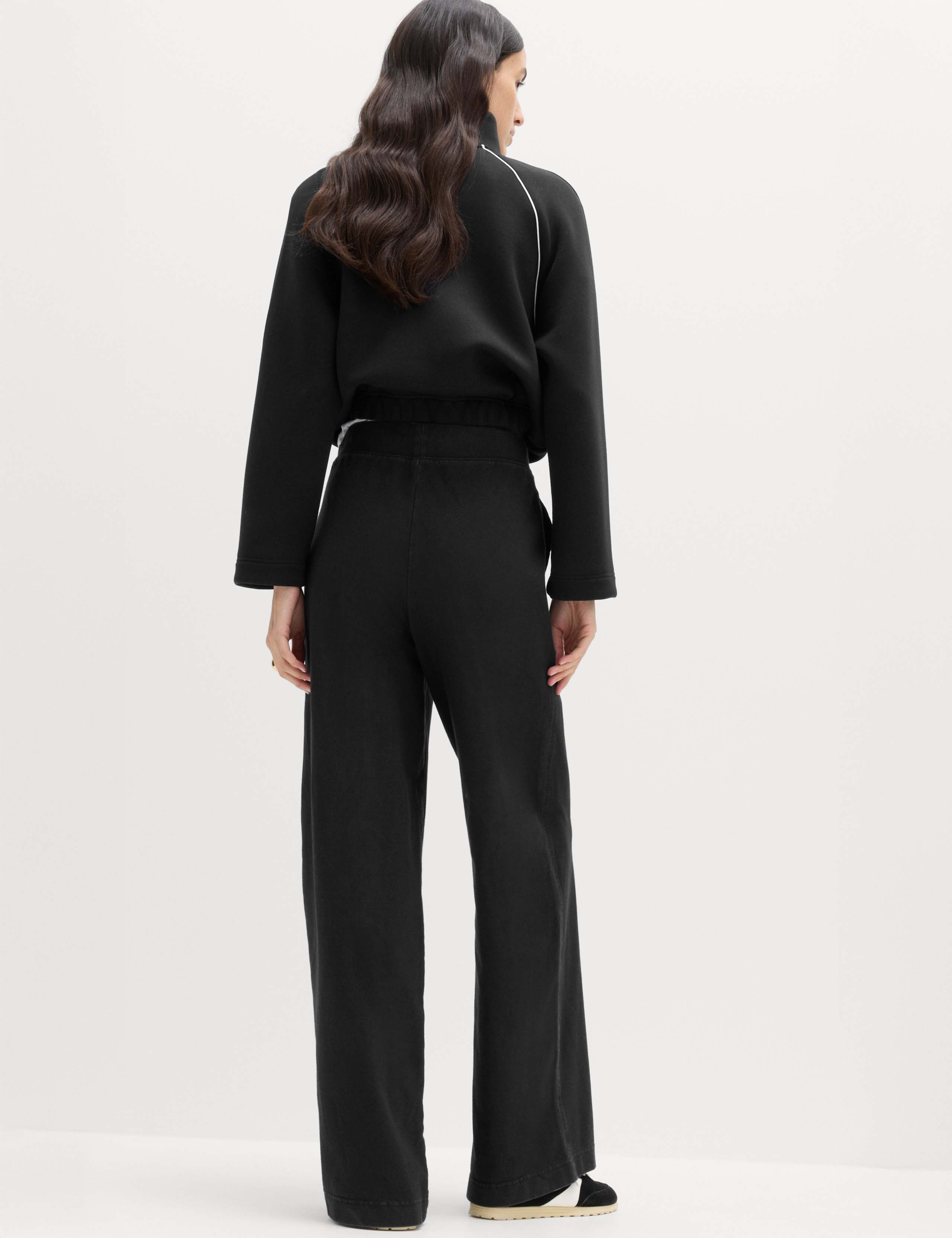 Jersey Denim Wide Leg Joggers 7 of 7