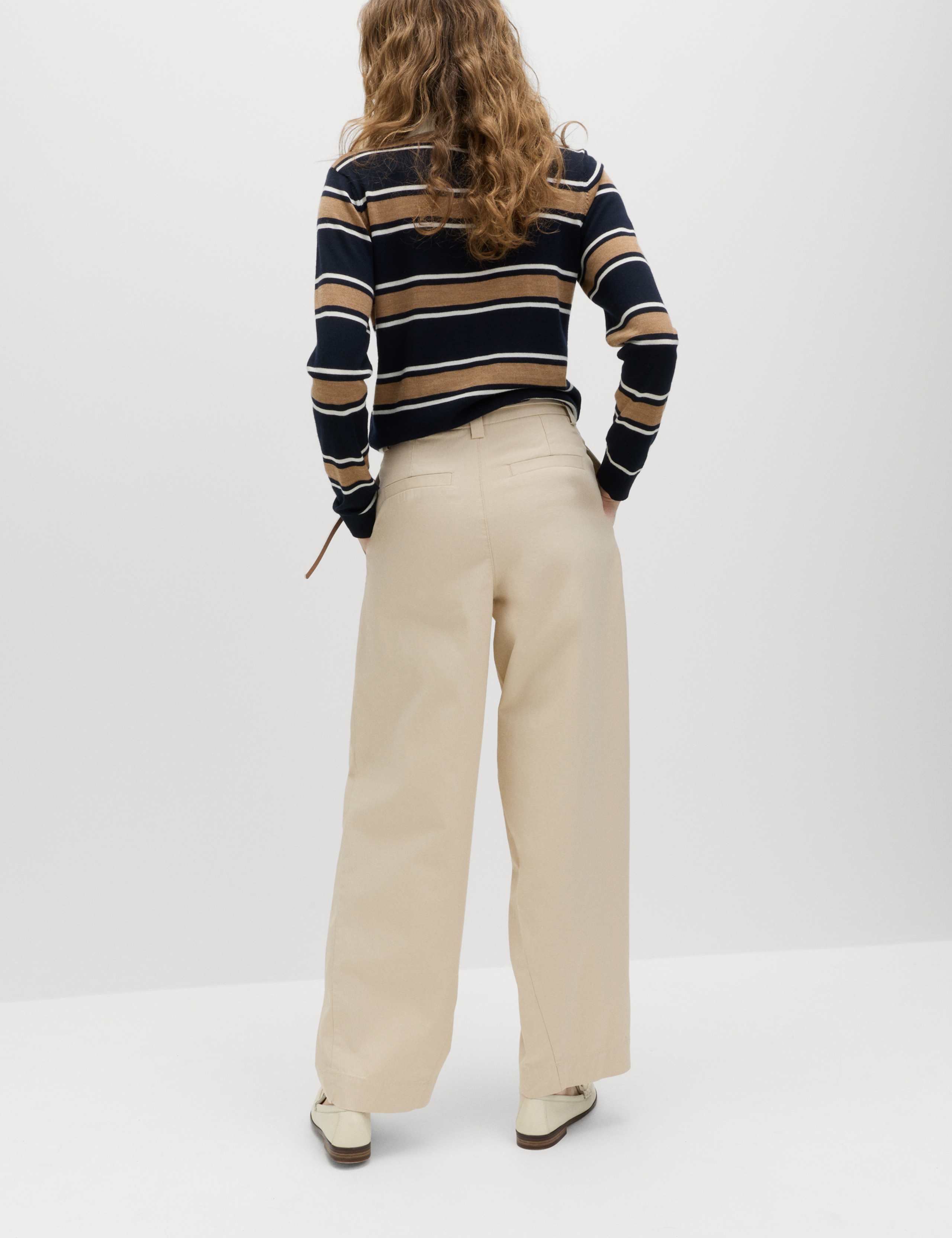 Pure Cotton Pleat Front Barrel Leg Chinos 5 of 5