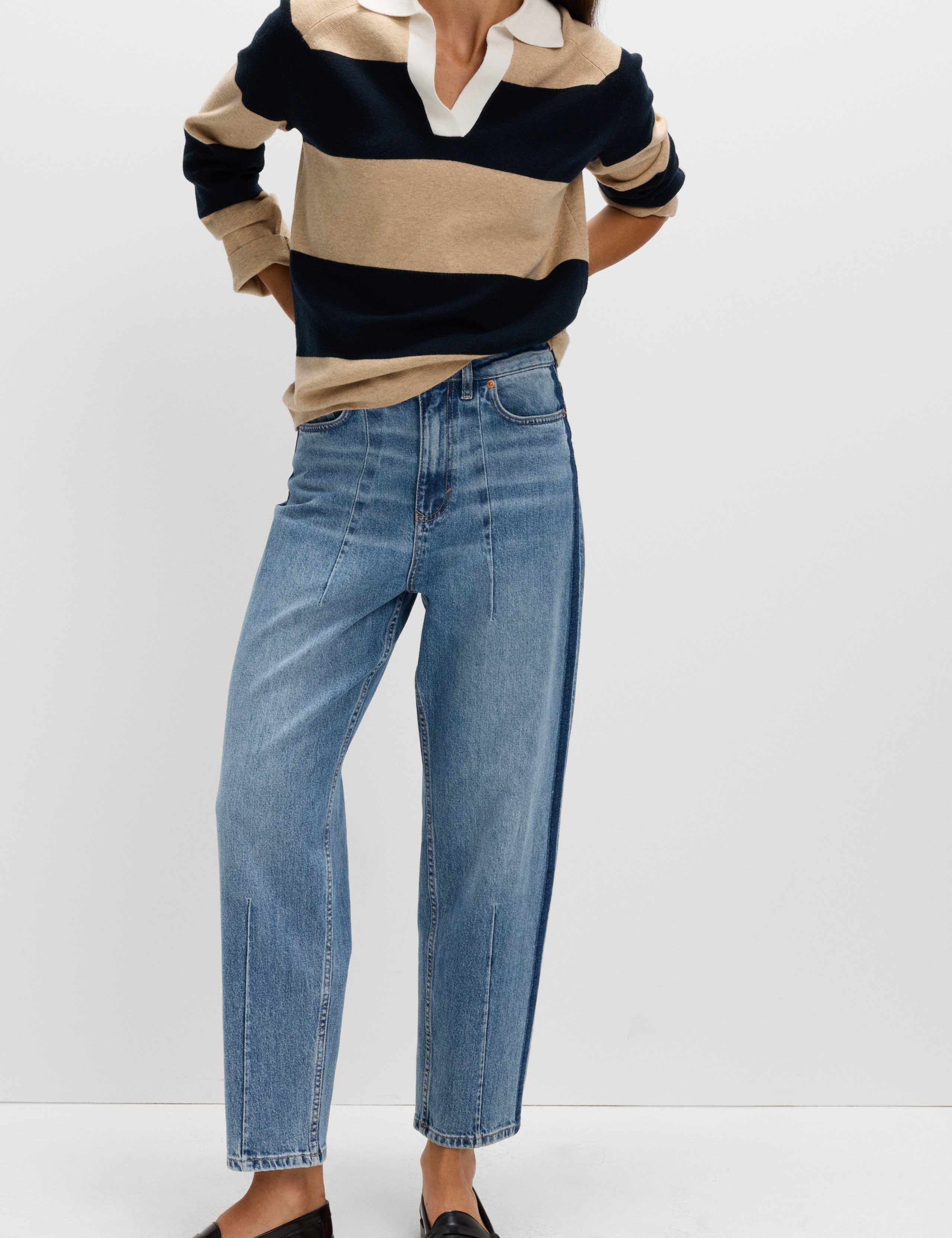 Premium Dart Detail Barrel Jeans 7 of 7