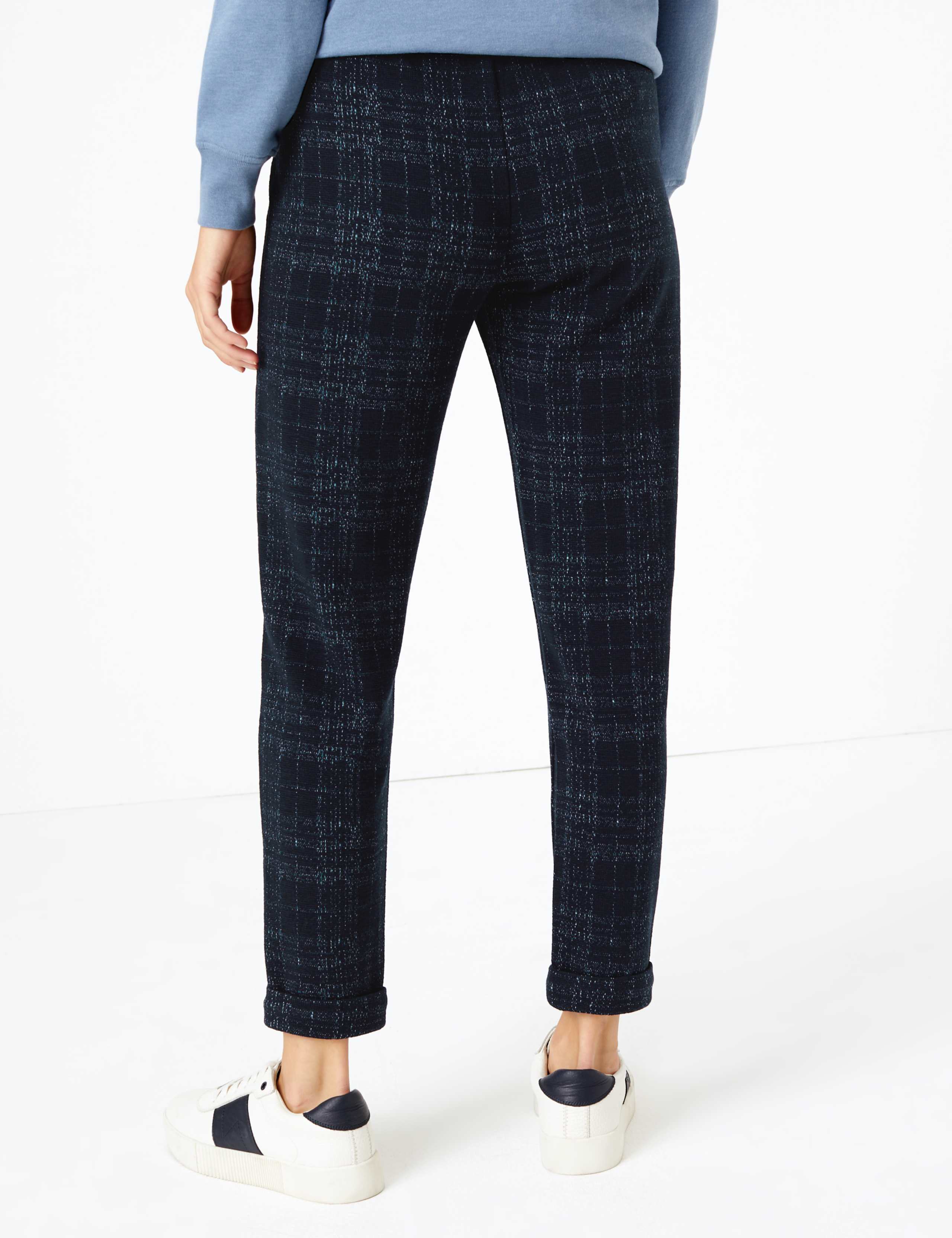 Checked Straight Ankle Grazer Trousers 3 of 4