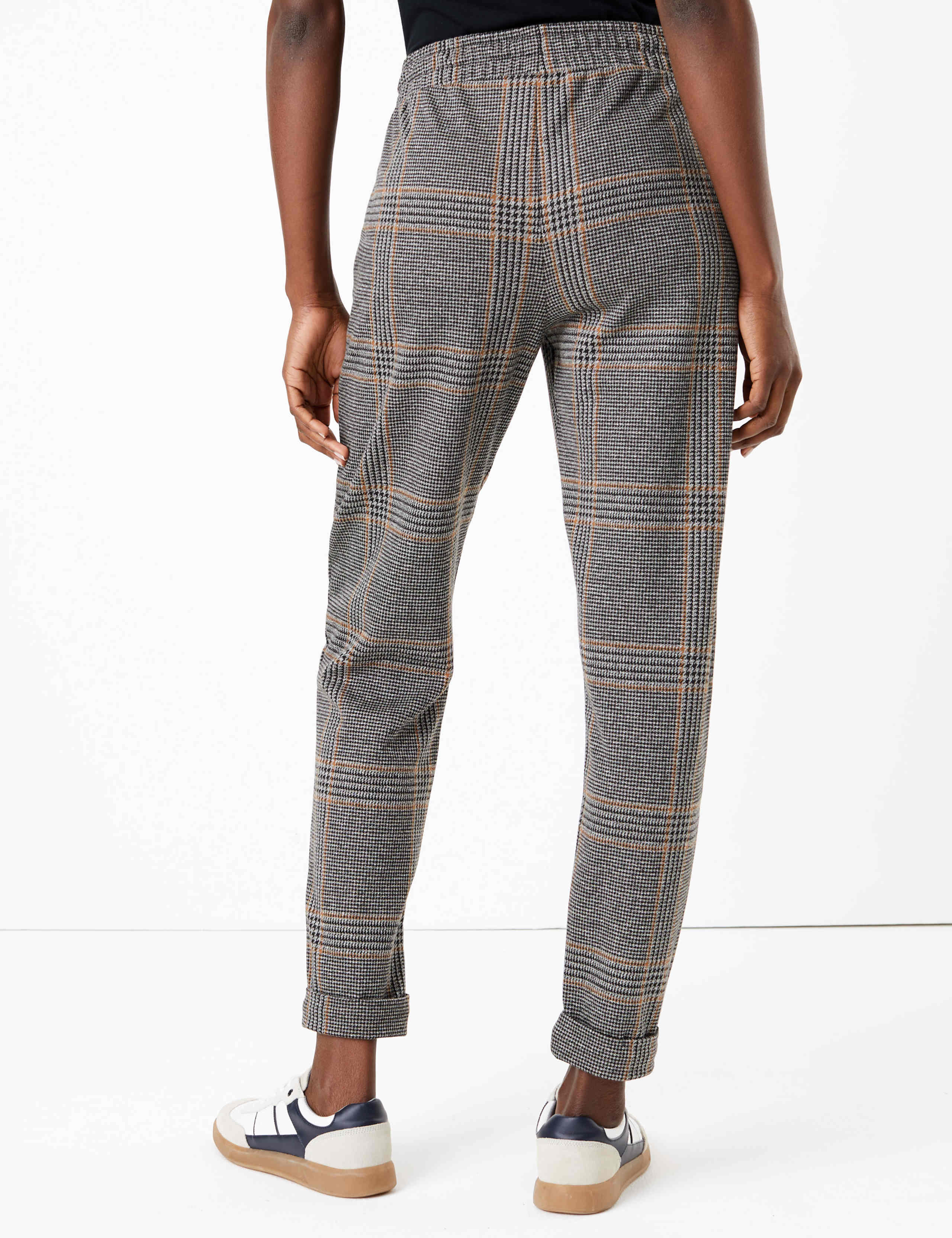 Checked Tapered Ankle Grazer Trousers 2 of 4