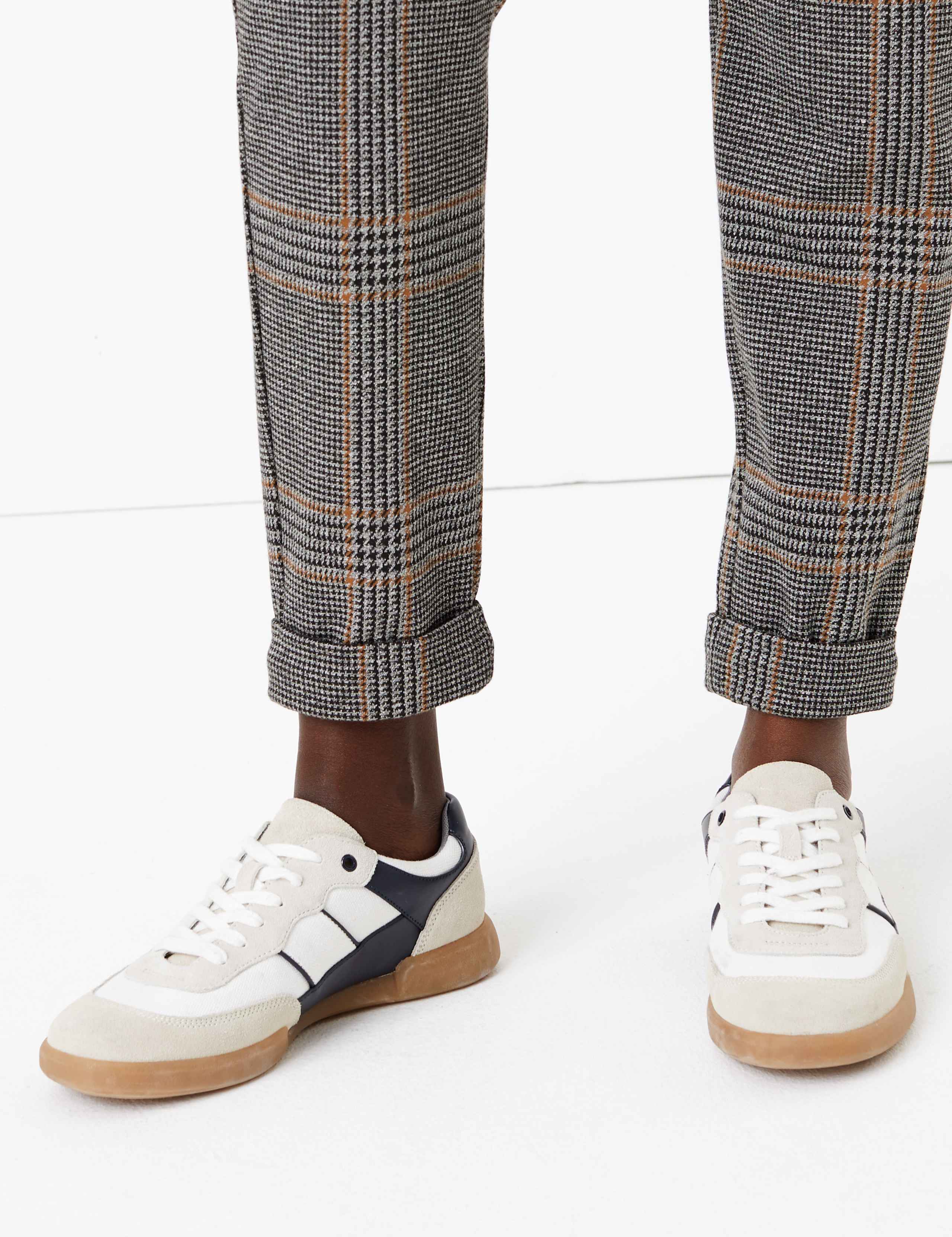 Checked Tapered Ankle Grazer Trousers 4 of 4