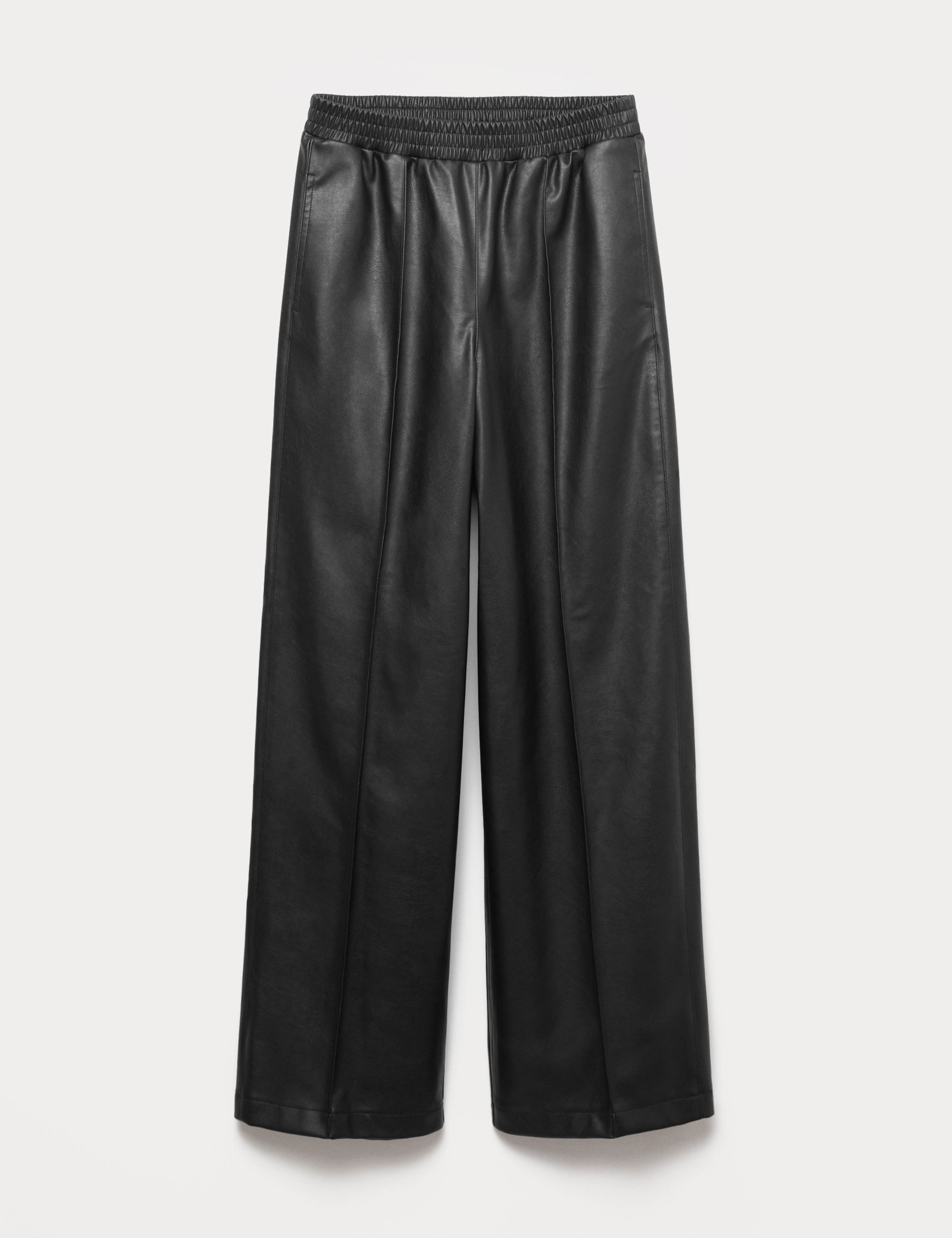 Faux Leather Wide Leg Trousers 2 of 6
