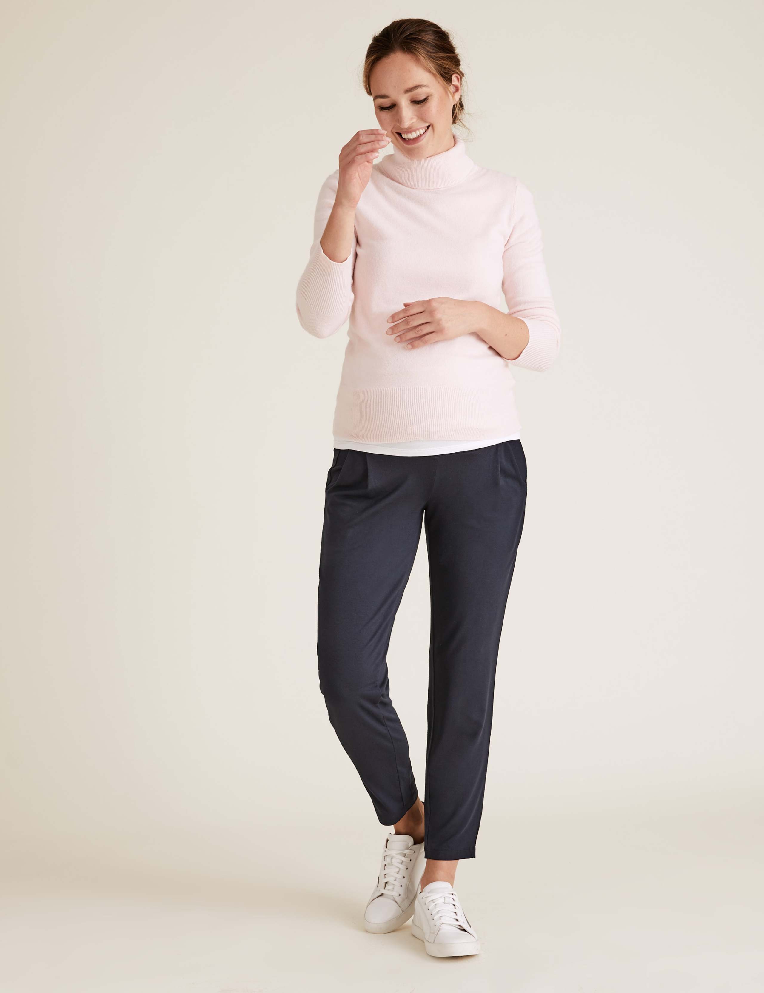 Maternity Jersey Over Bump Tapered Trousers 3 of 5