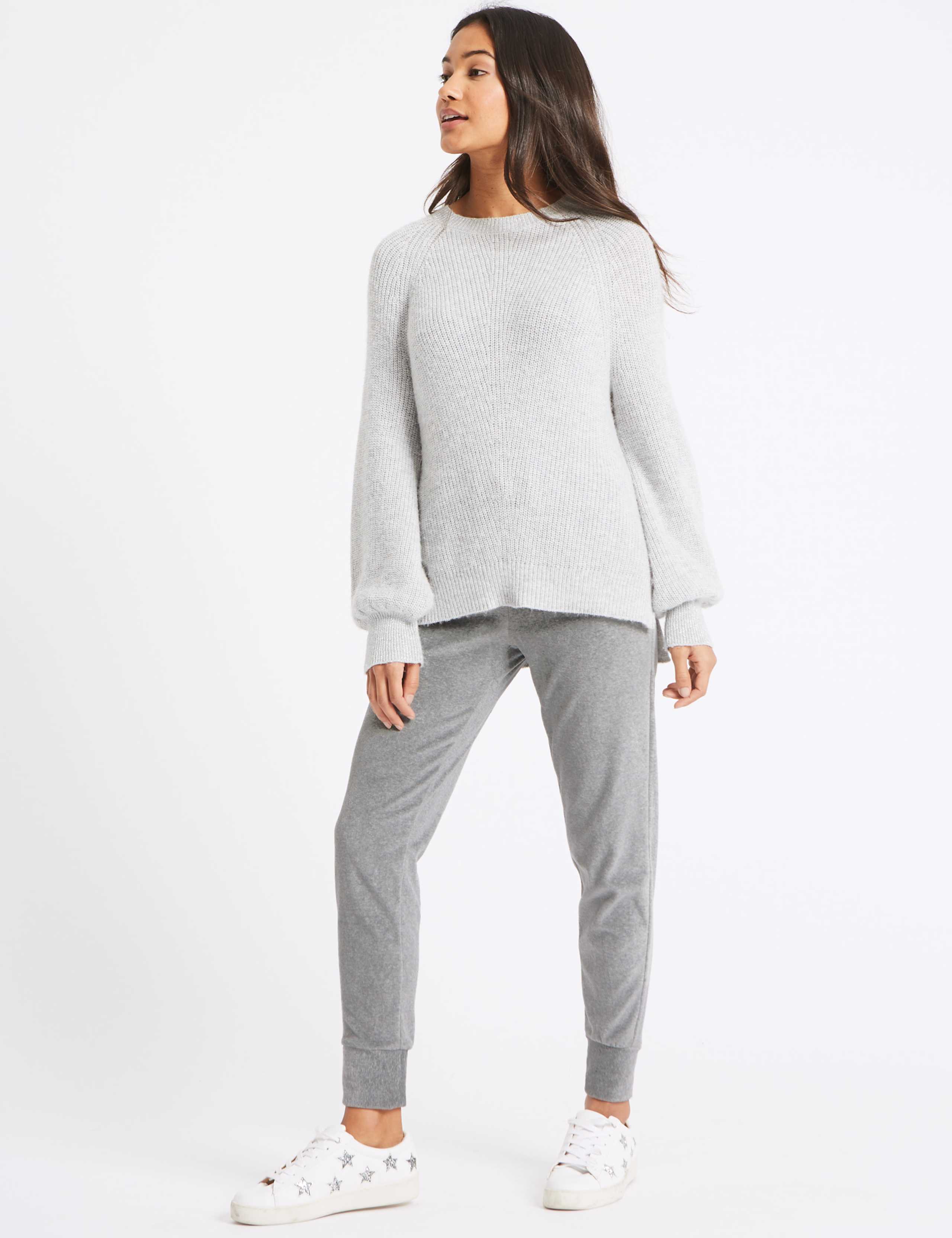 Velour Ribbed Cuff Joggers 2 of 5