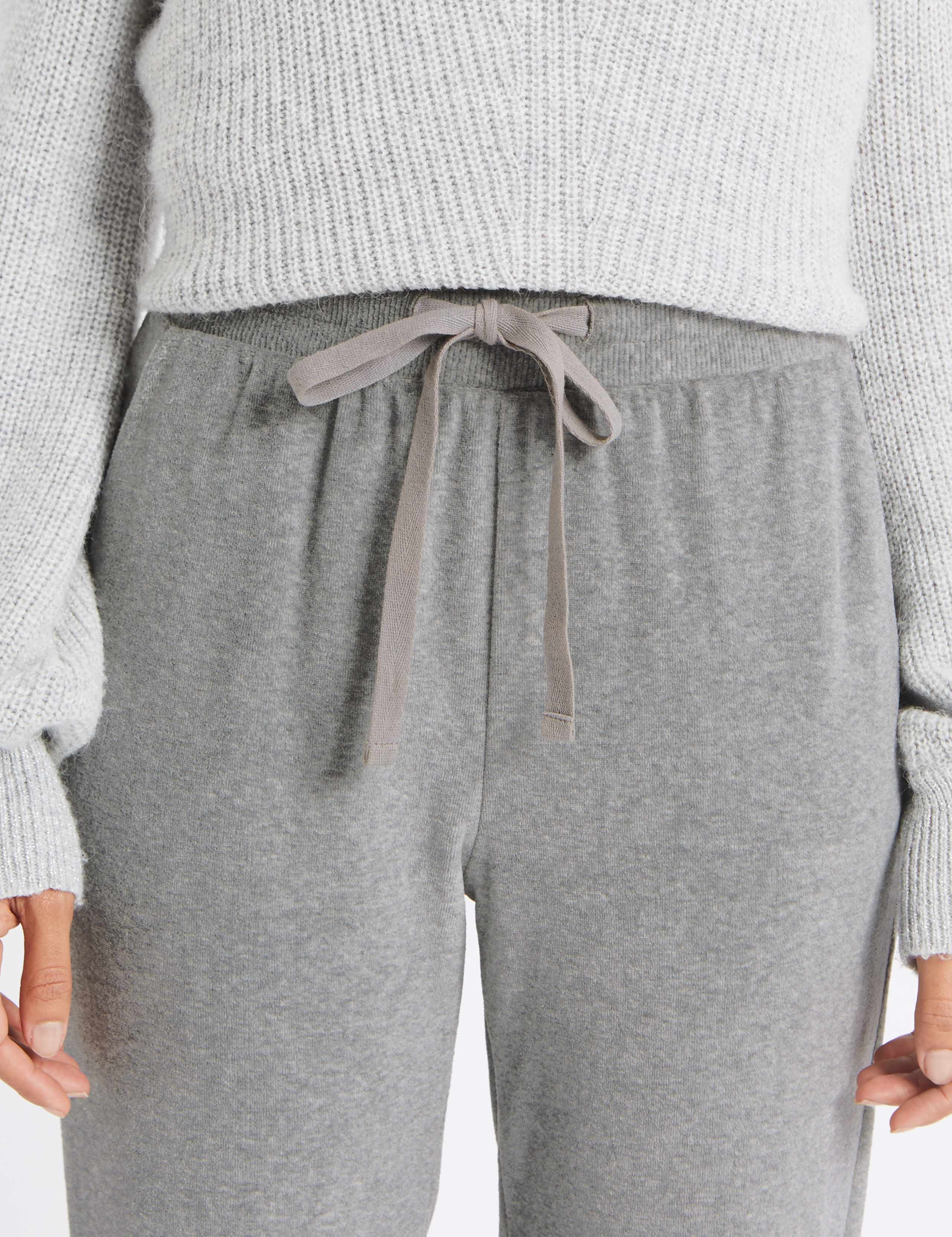 Velour Ribbed Cuff Joggers 4 of 5