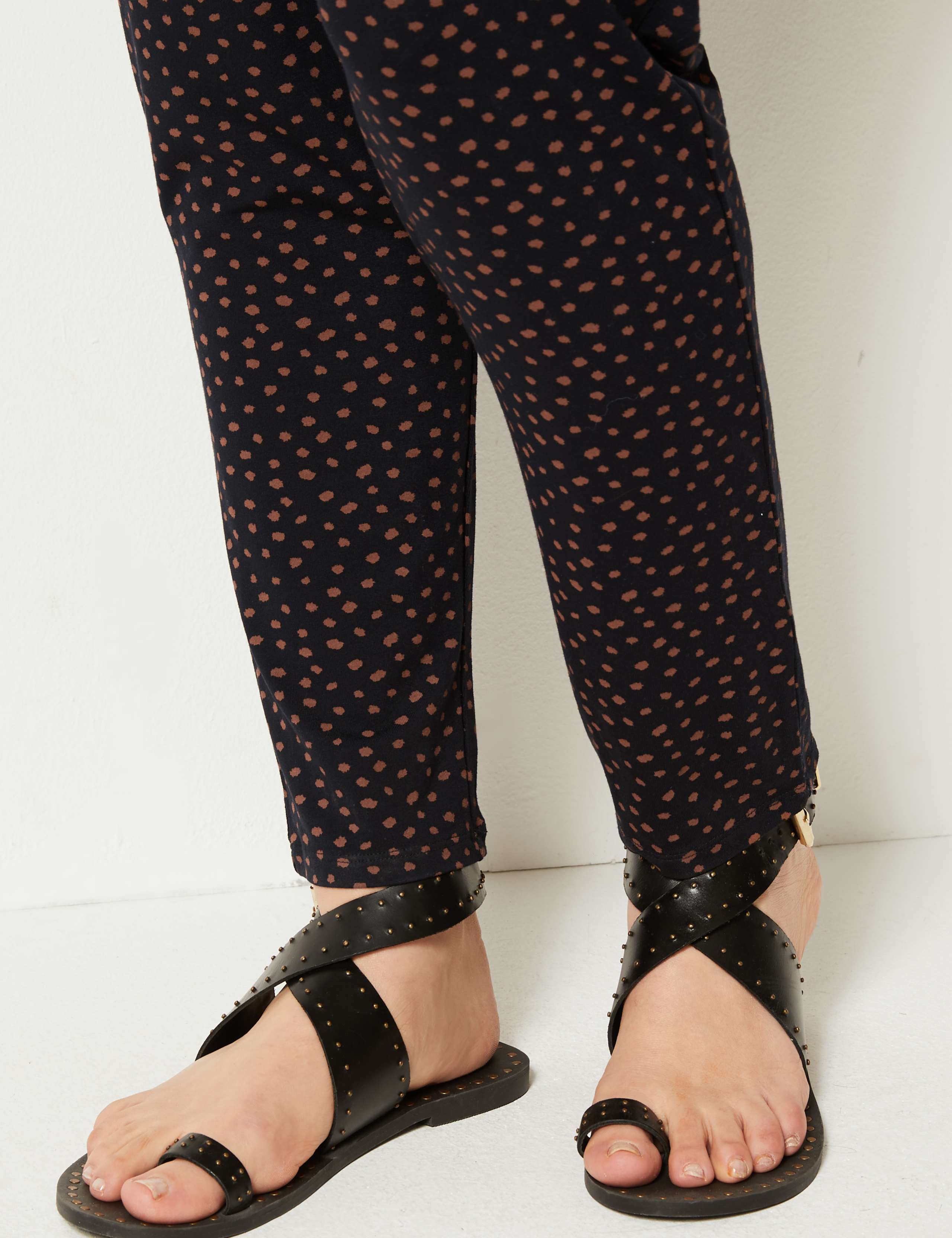 Tapered Leg Jersey Ankle Grazer Peg Trousers 5 of 5