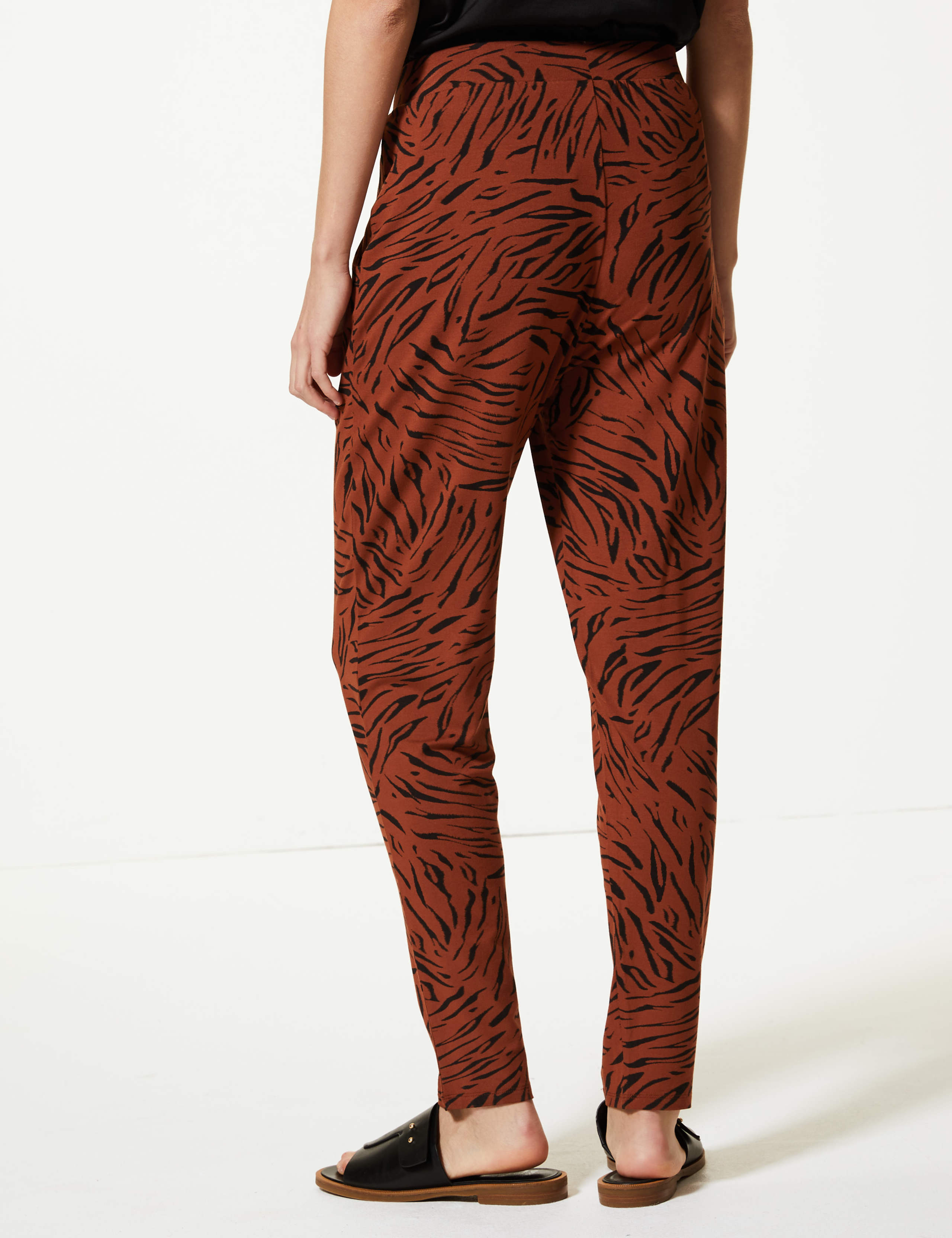 Animal Print Jersey Peg Trousers 3 of 5