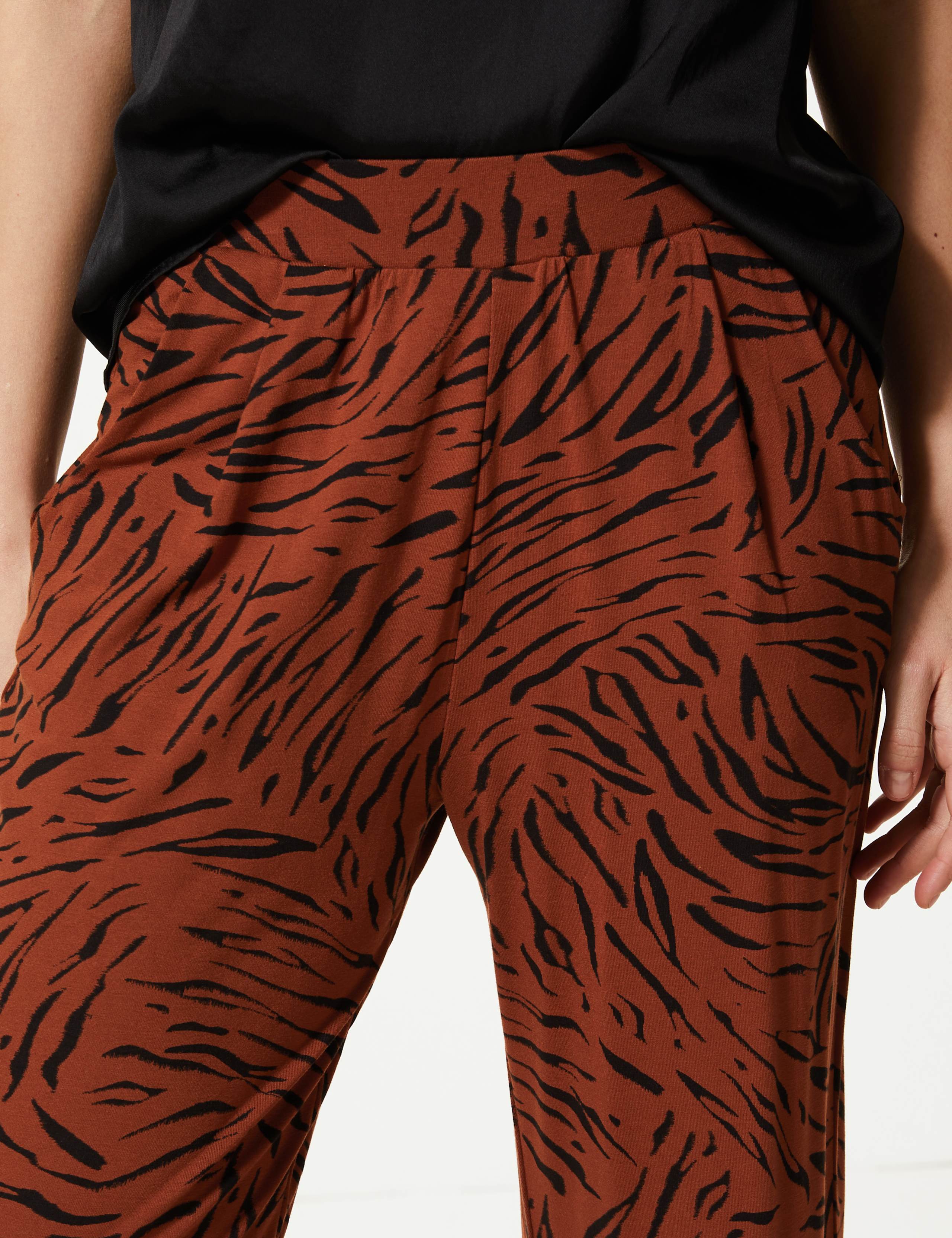 Animal Print Jersey Peg Trousers 4 of 5