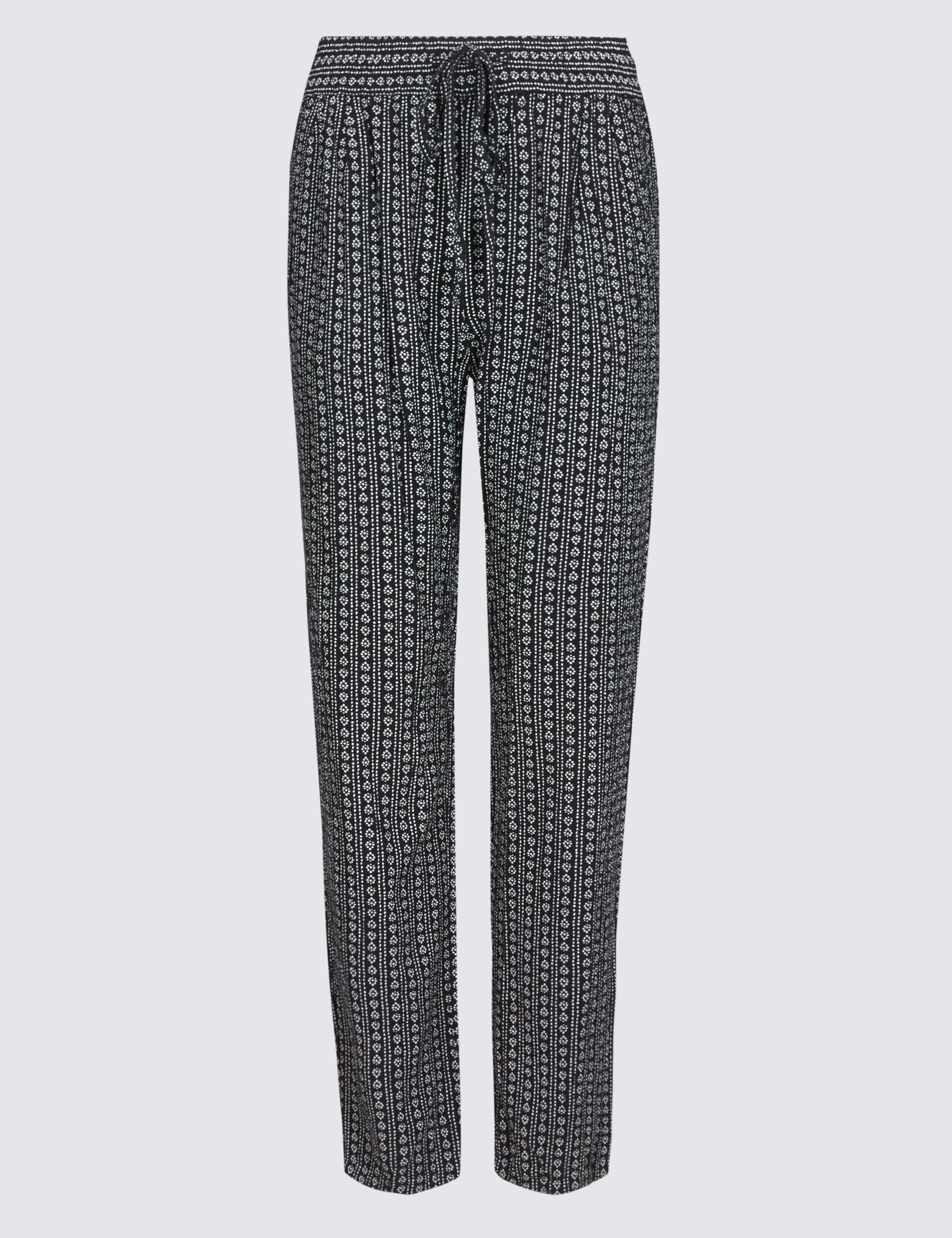 Geometric Print Tapered Leg Peg Trousers 2 of 6