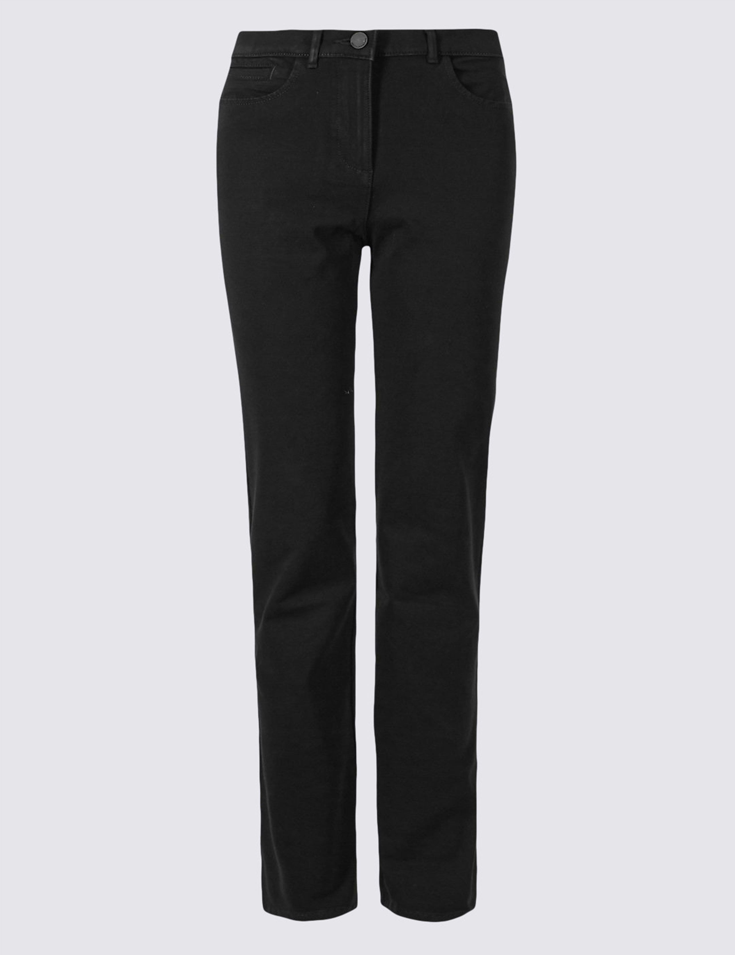 Cotton Rich Stretch Straight Leg Trousers 2 of 7