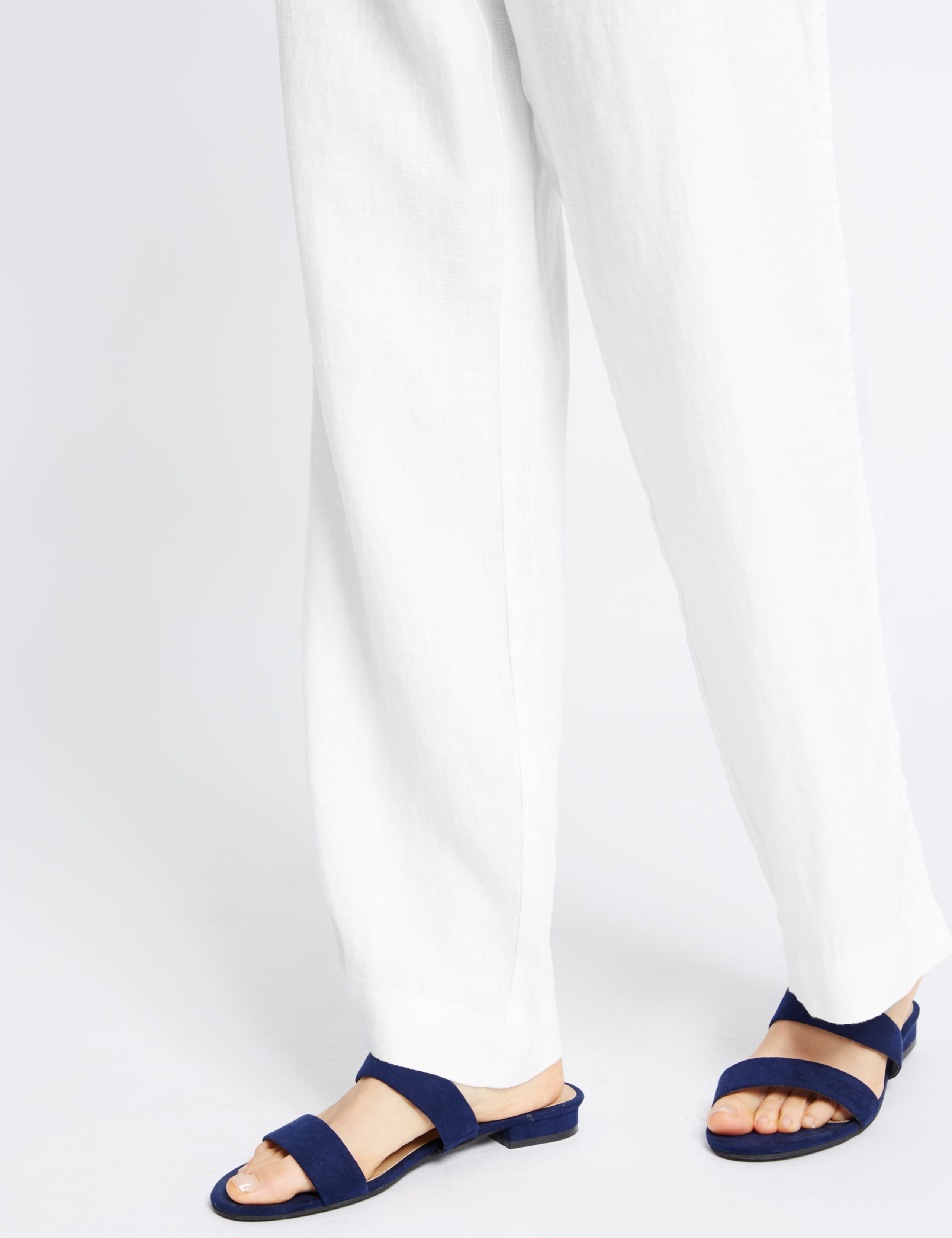 Pure Linen Wide Leg Trousers 6 of 6