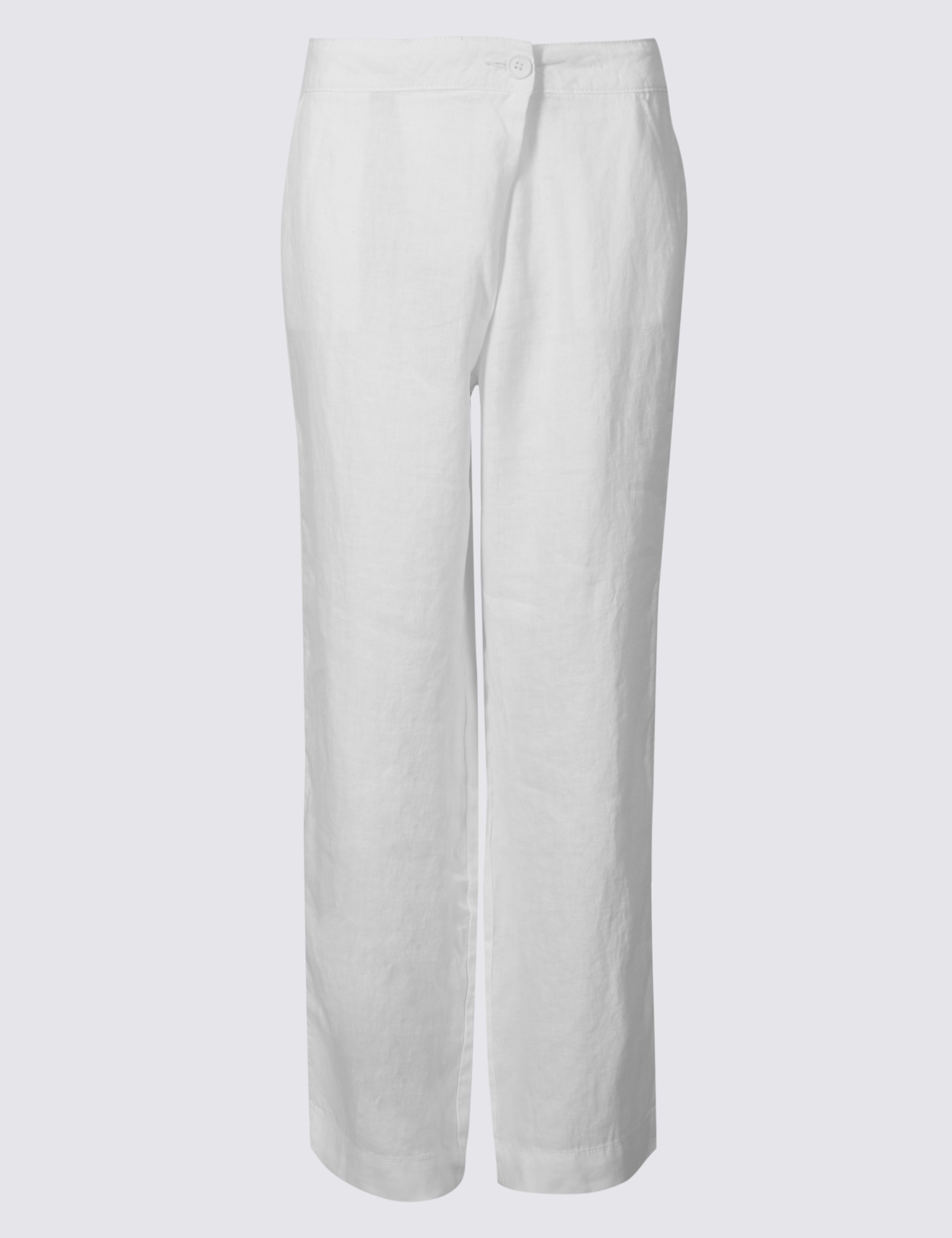 Pure Linen Wide Leg Trousers 2 of 6