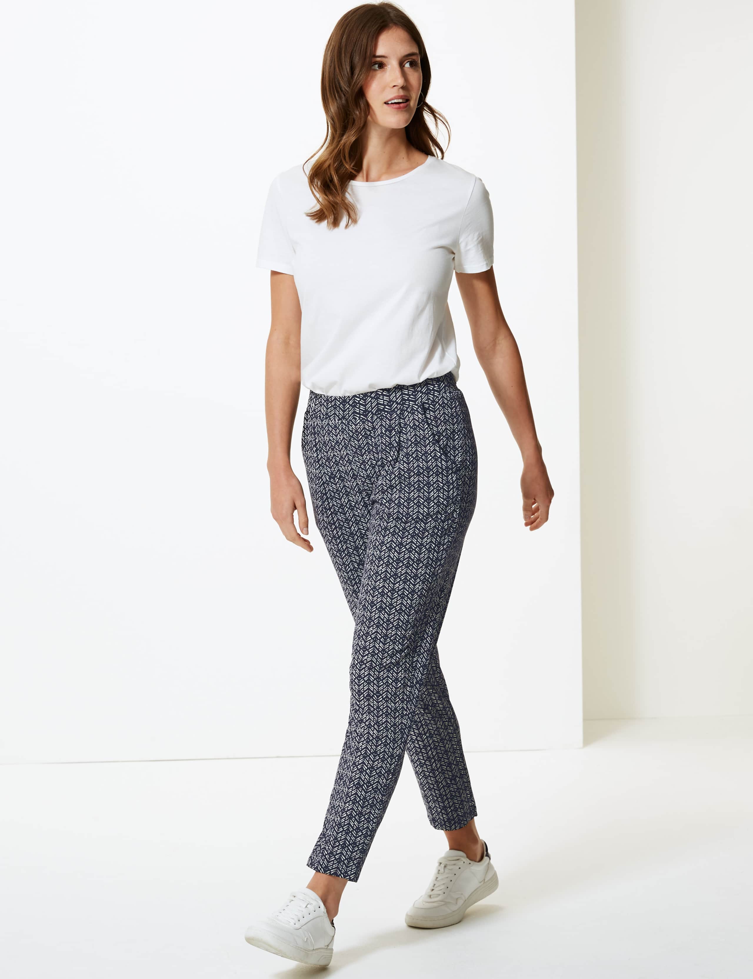 Chevron Jersey Peg Trousers 1 of 4