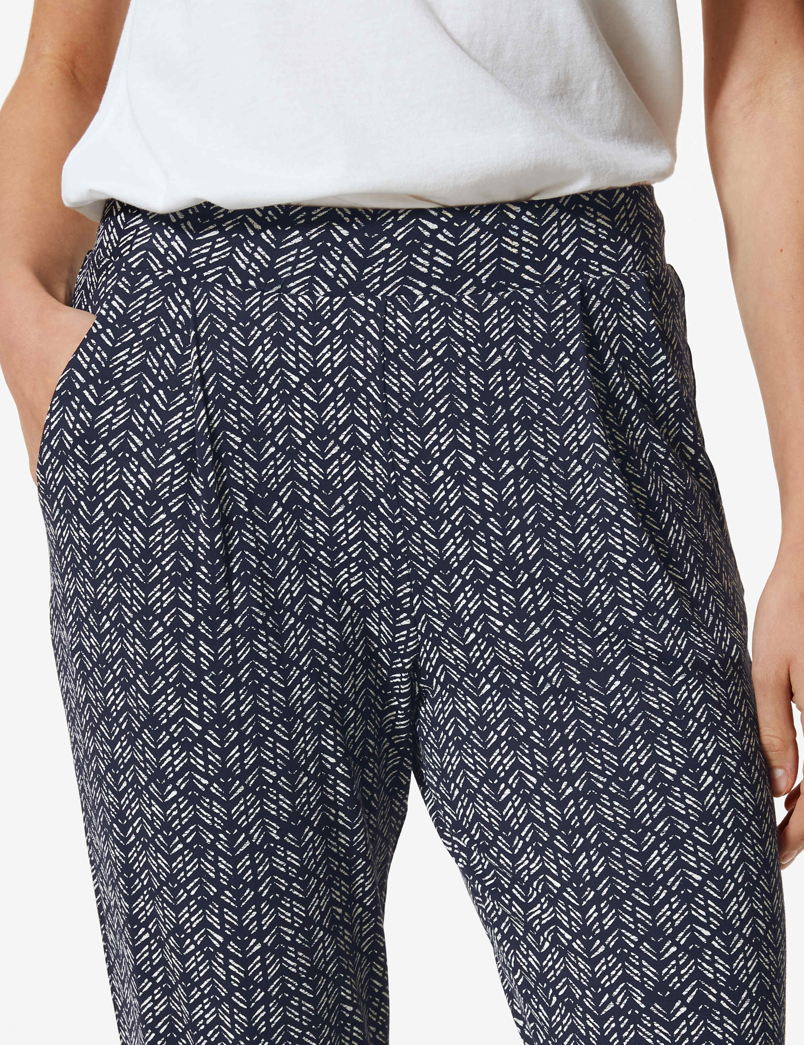 Chevron Jersey Peg Trousers 3 of 4