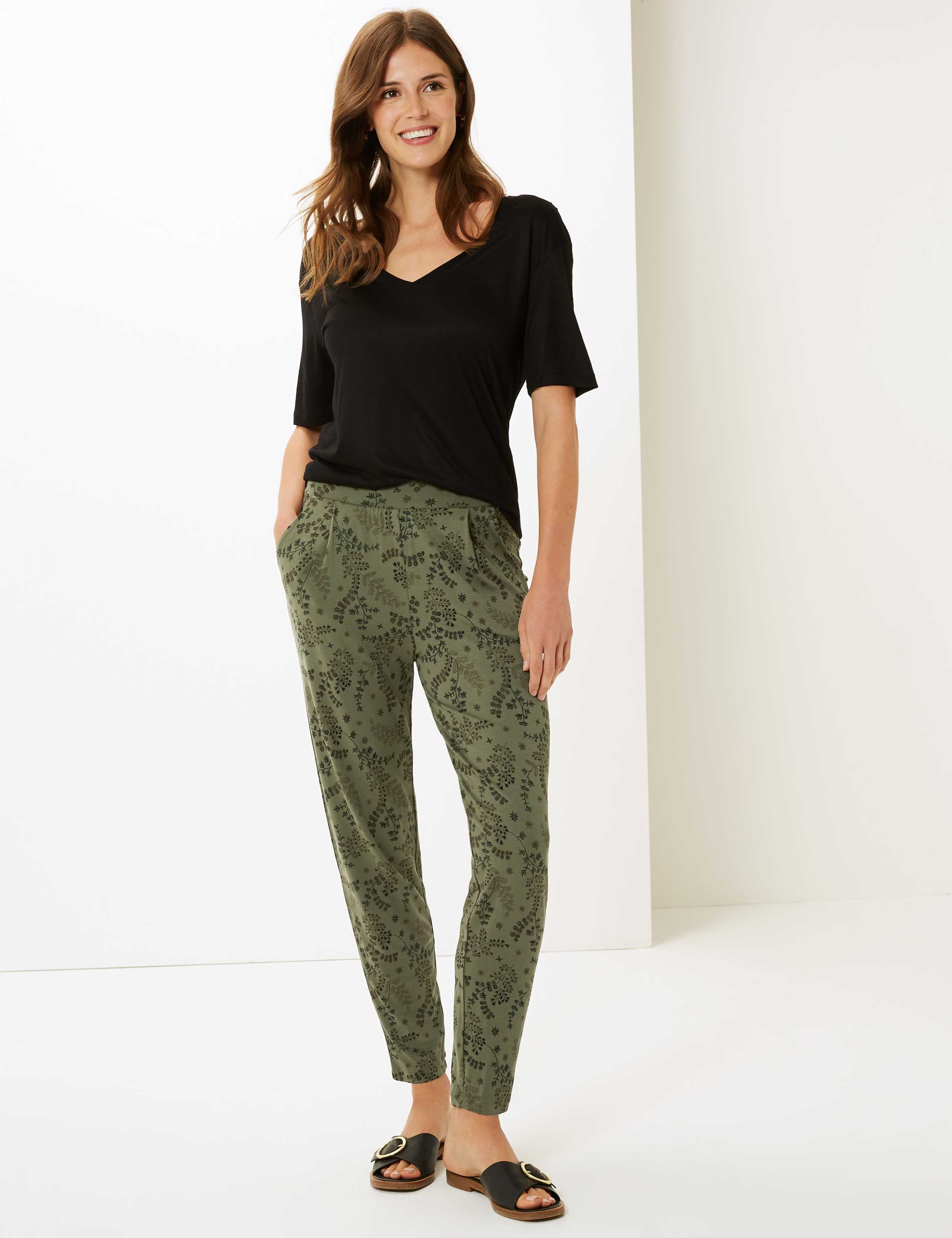 Jersey Tapered Peg Trousers 1 of 5