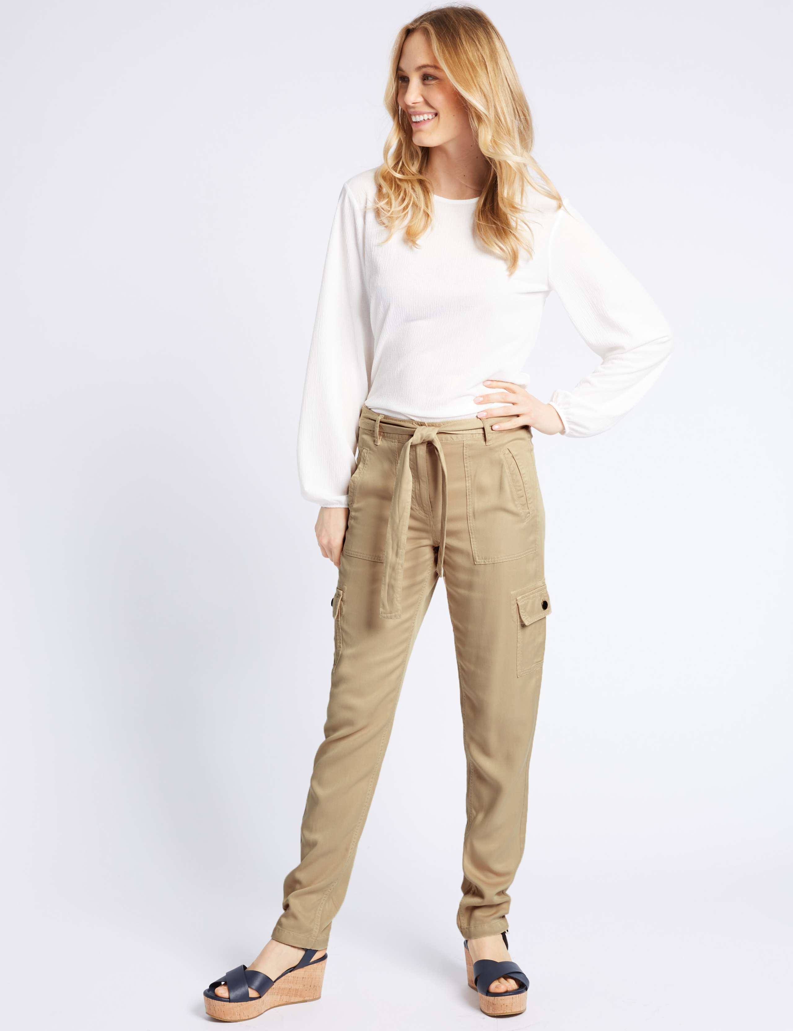 Pure Modal Cargo Trousers 1 of 6
