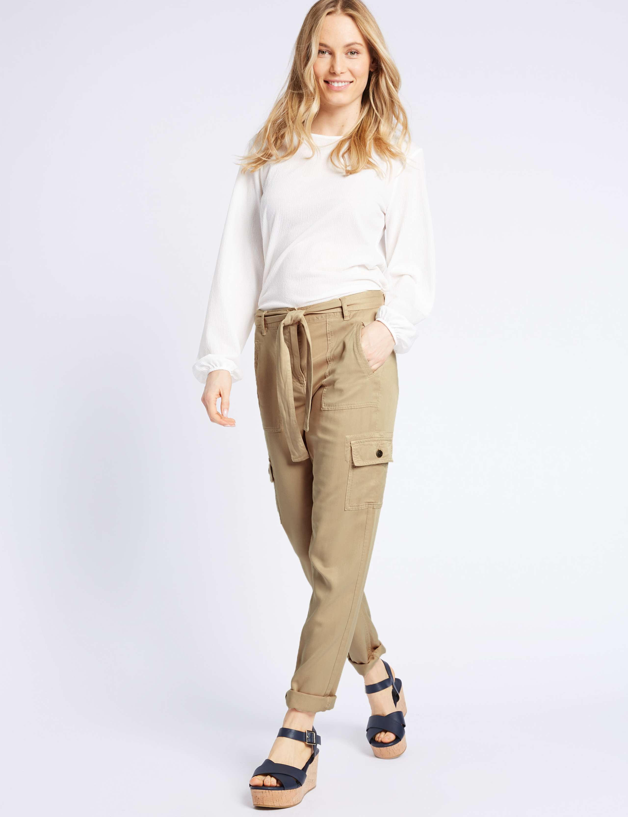Pure Modal Cargo Trousers 3 of 6