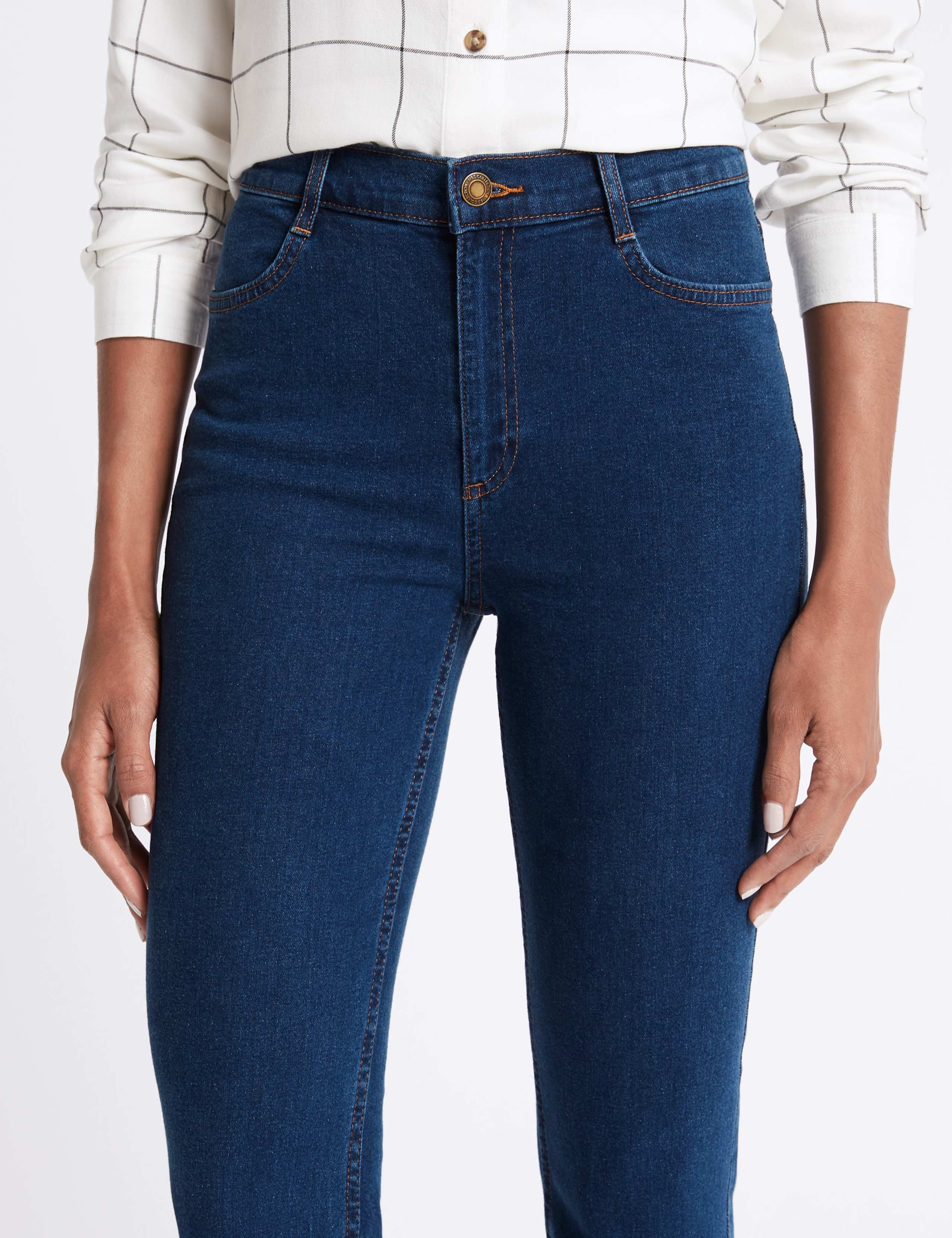 Mid Rise Slim Bootcut Flared Jeans 6 of 7