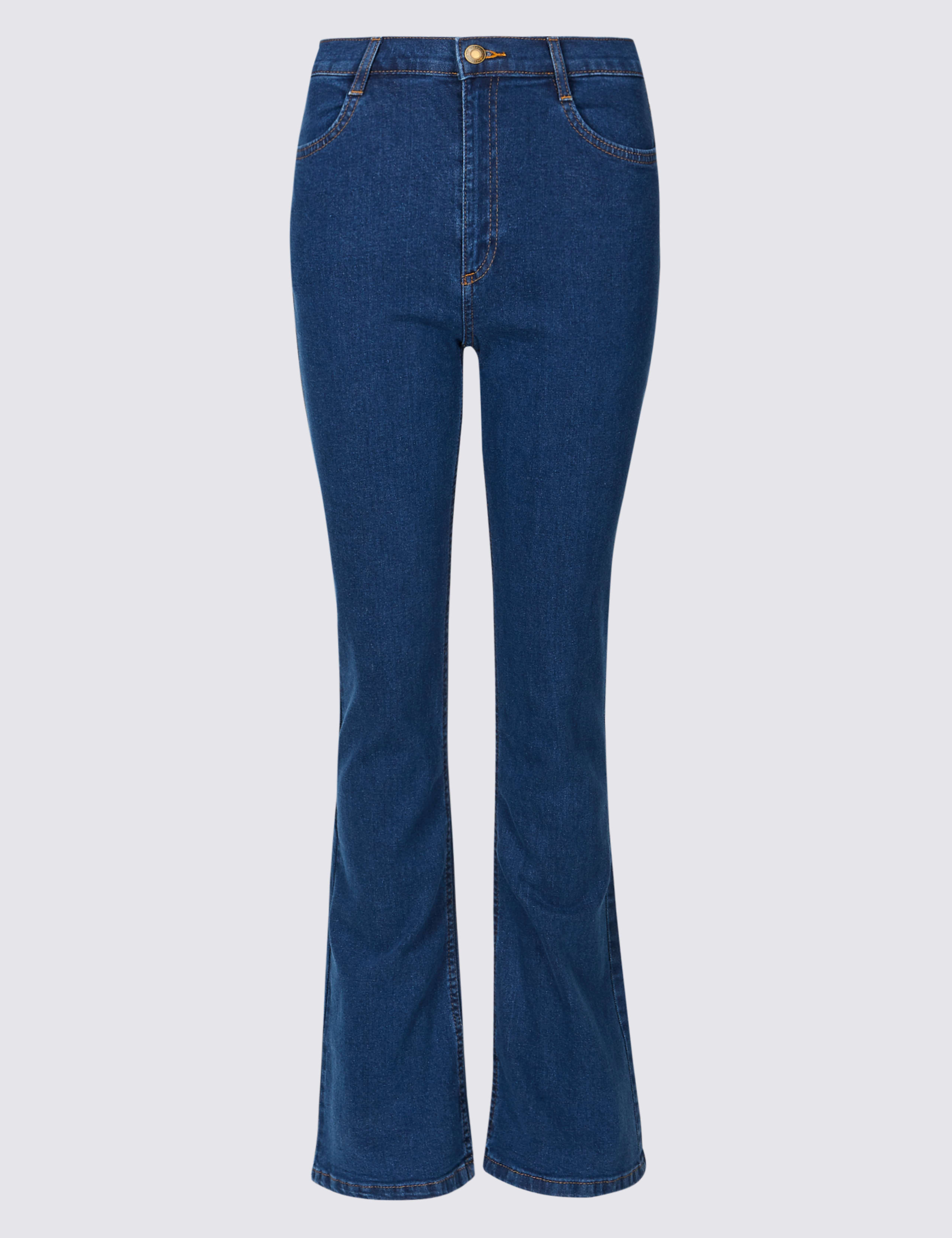 Mid Rise Slim Bootcut Flared Jeans 2 of 7