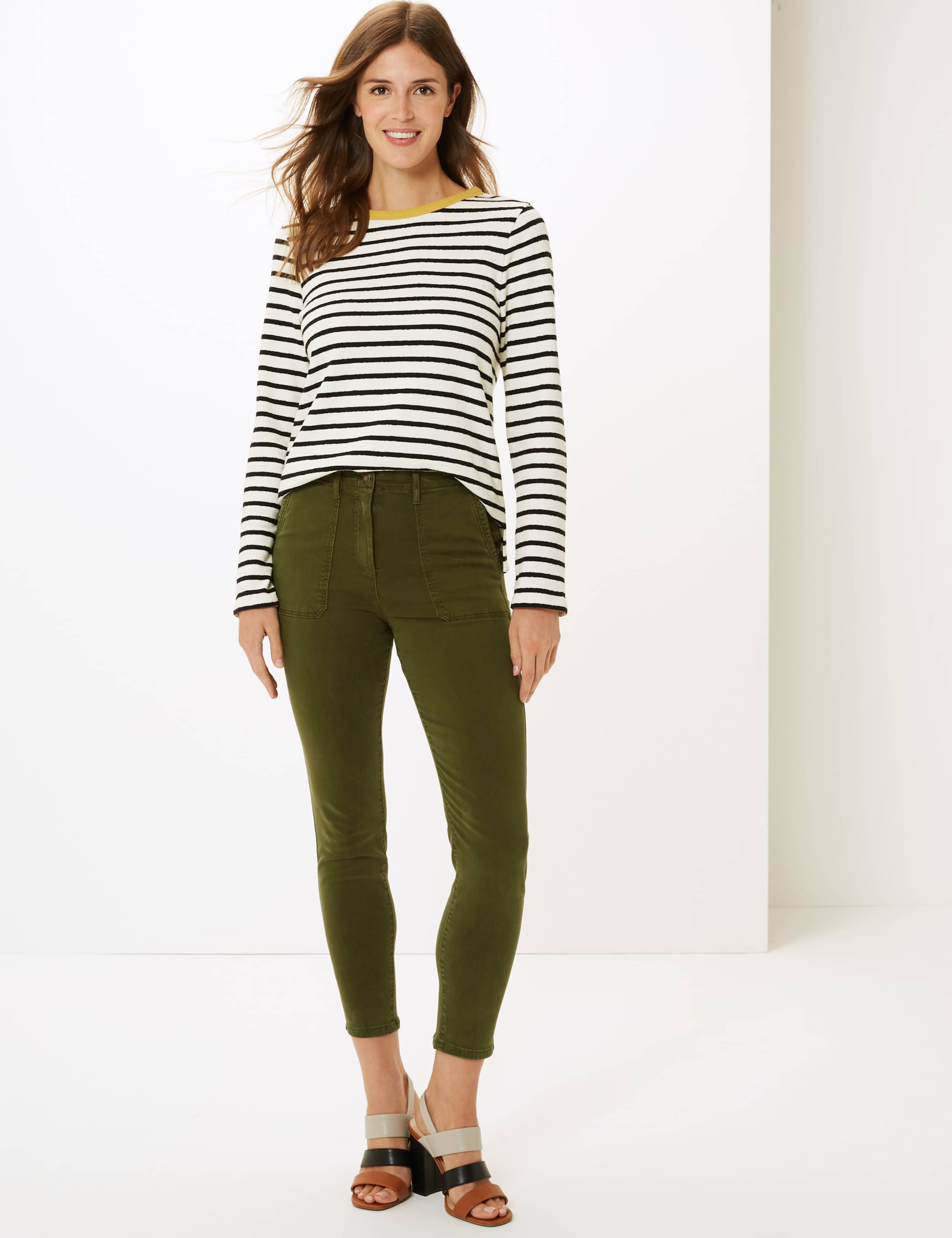 High Waist Skinny Leg Trousers 1 of 5