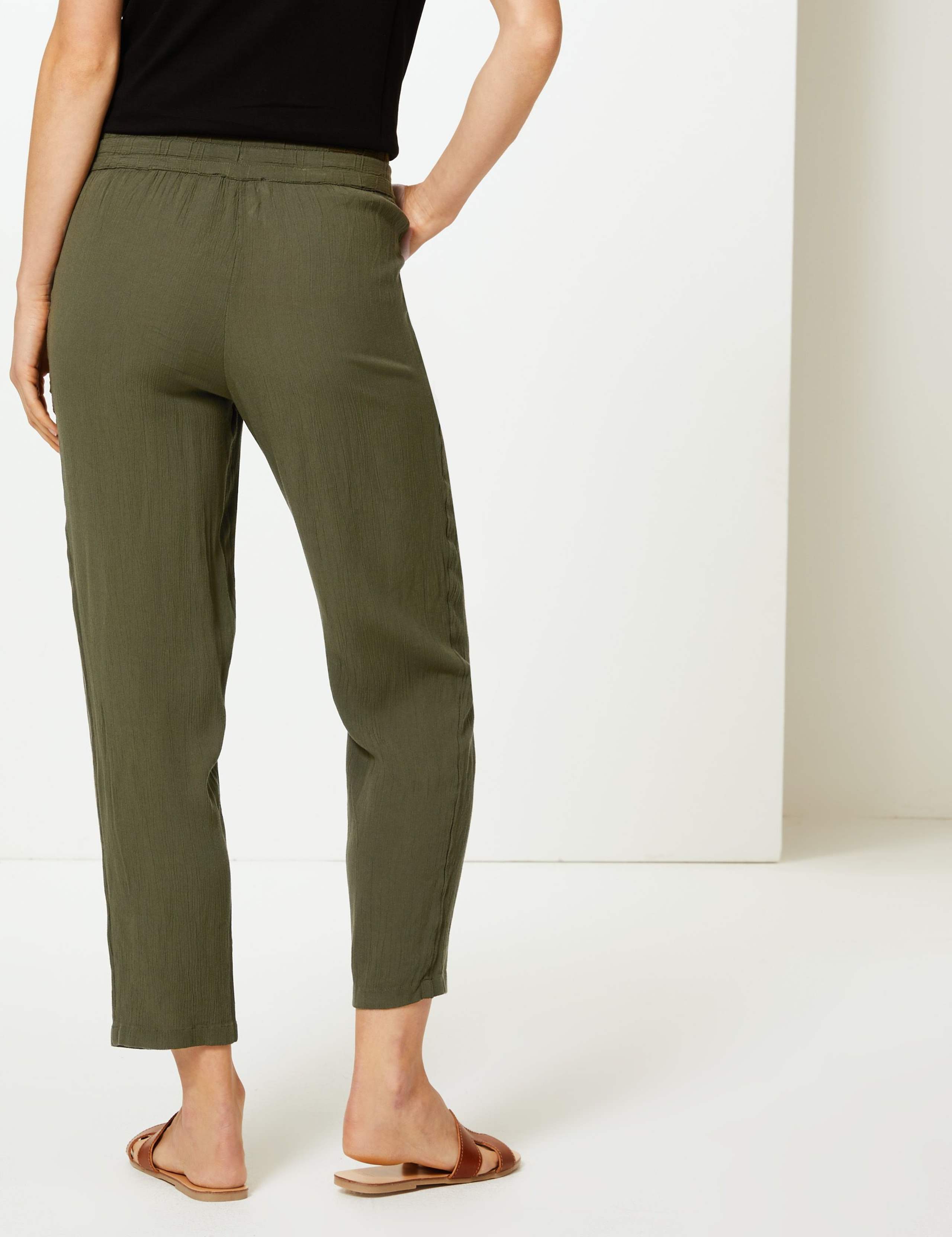 Embroidered Ankle Grazer Peg Trousers 3 of 5