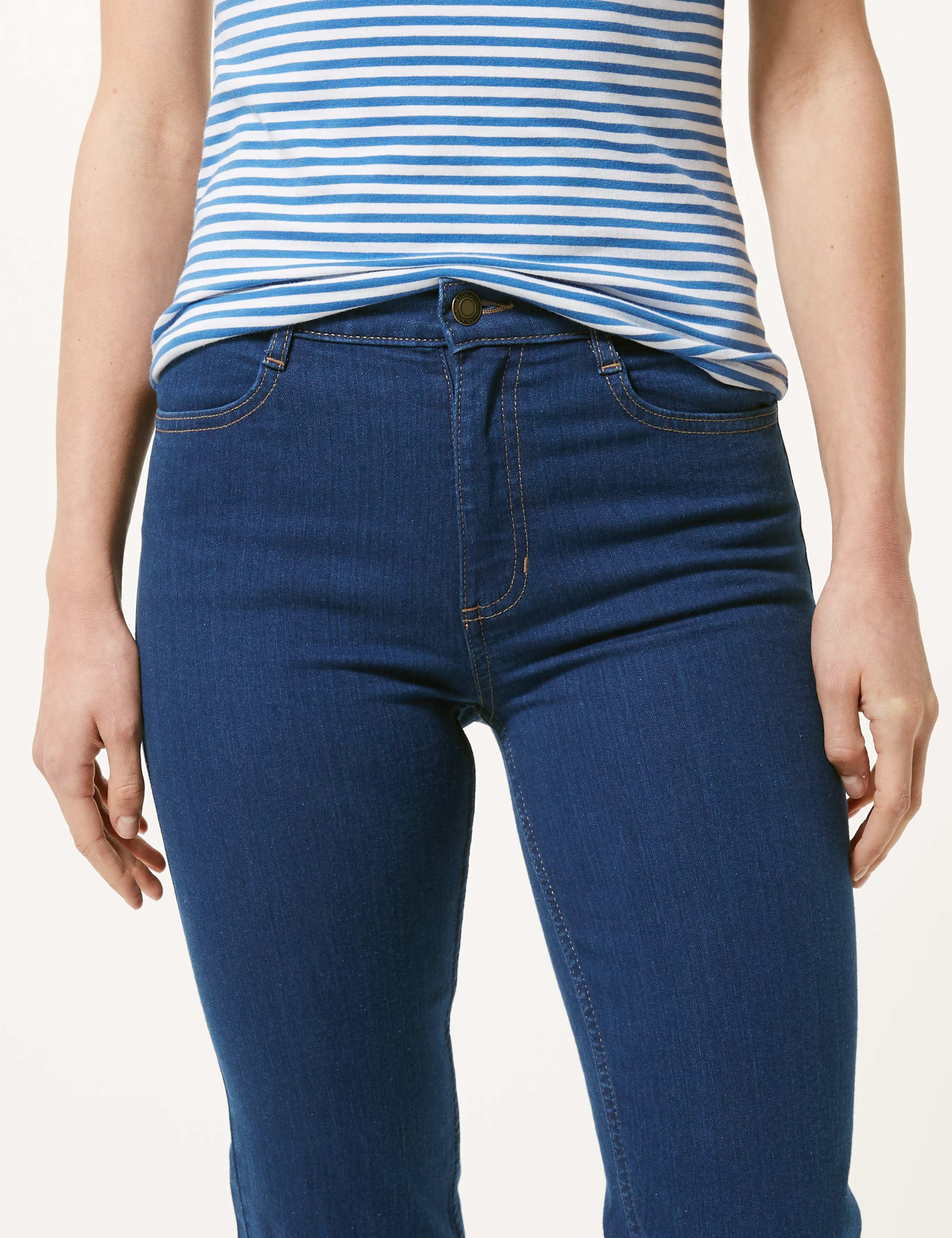 Mid Rise Straight Leg Cropped Jeans 4 of 5