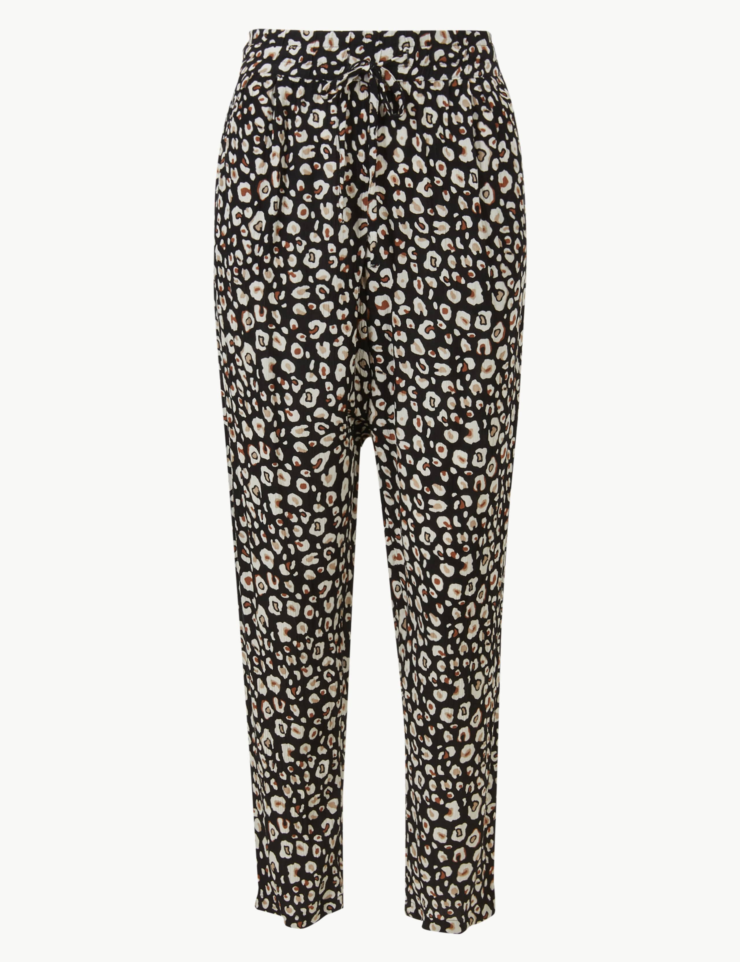 Animal Print Ankle Grazer Peg Trousers 2 of 5