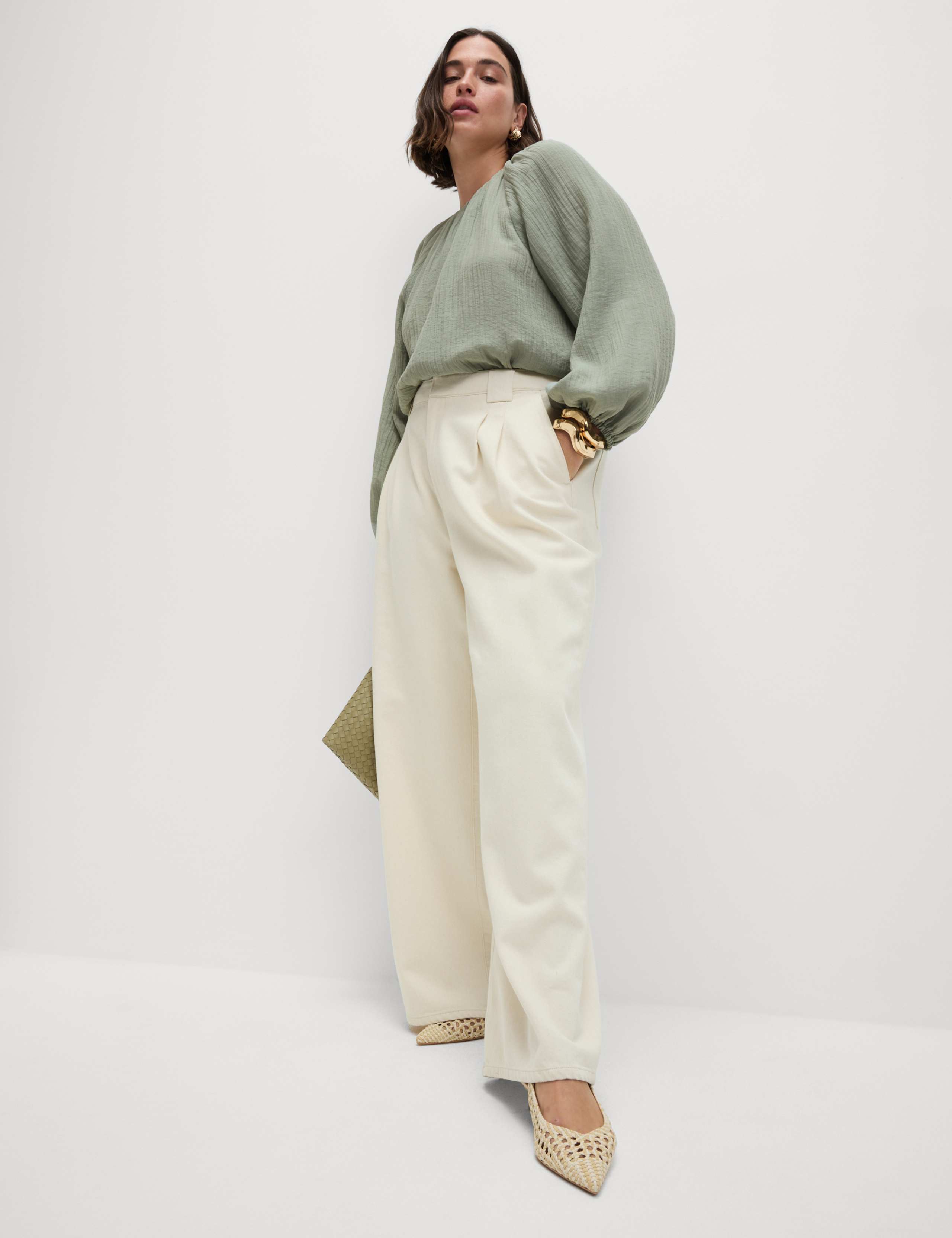 High Waisted Tailored Wide Leg Jeans 5 of 9