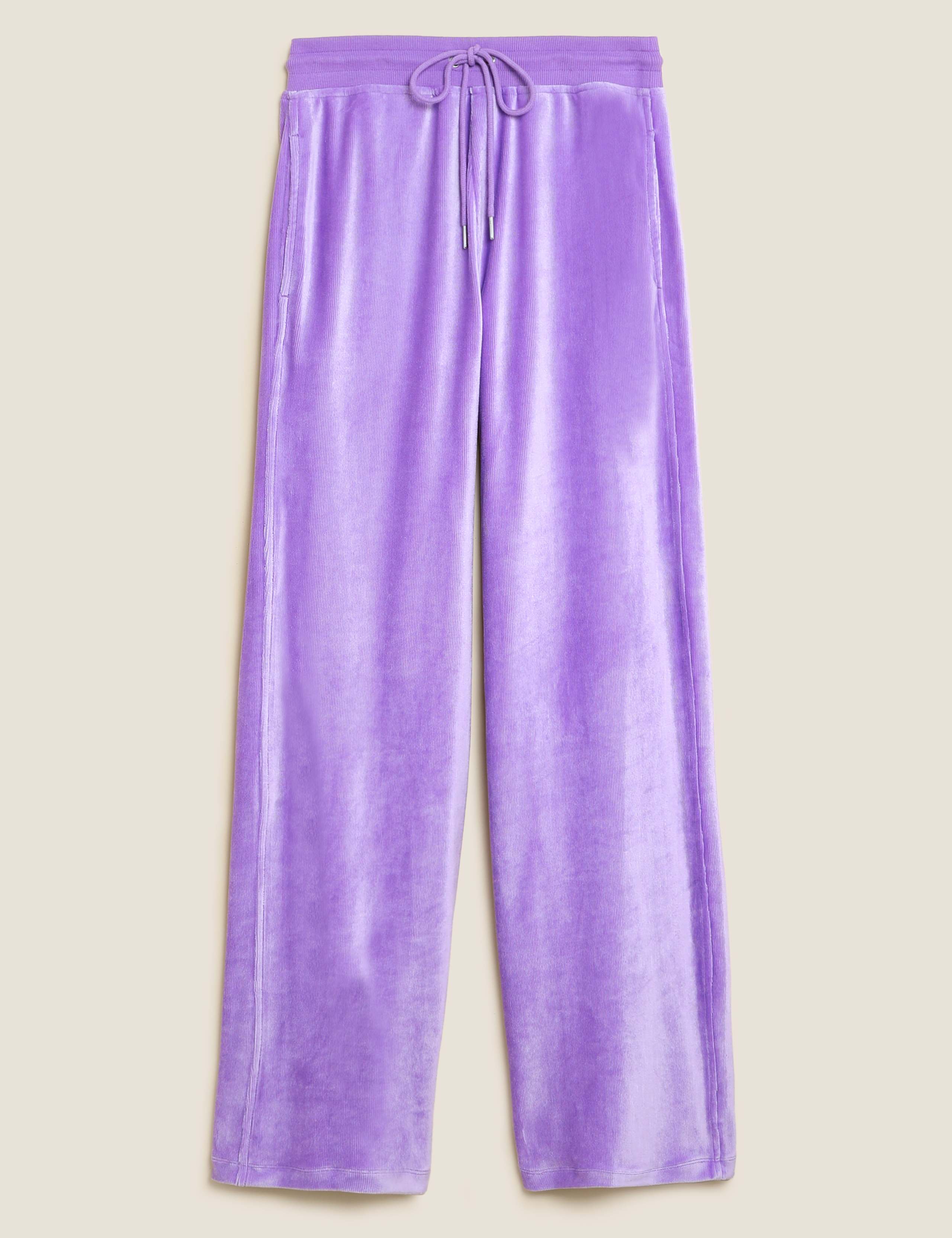 Velour Wide Leg Joggers 1 of 1