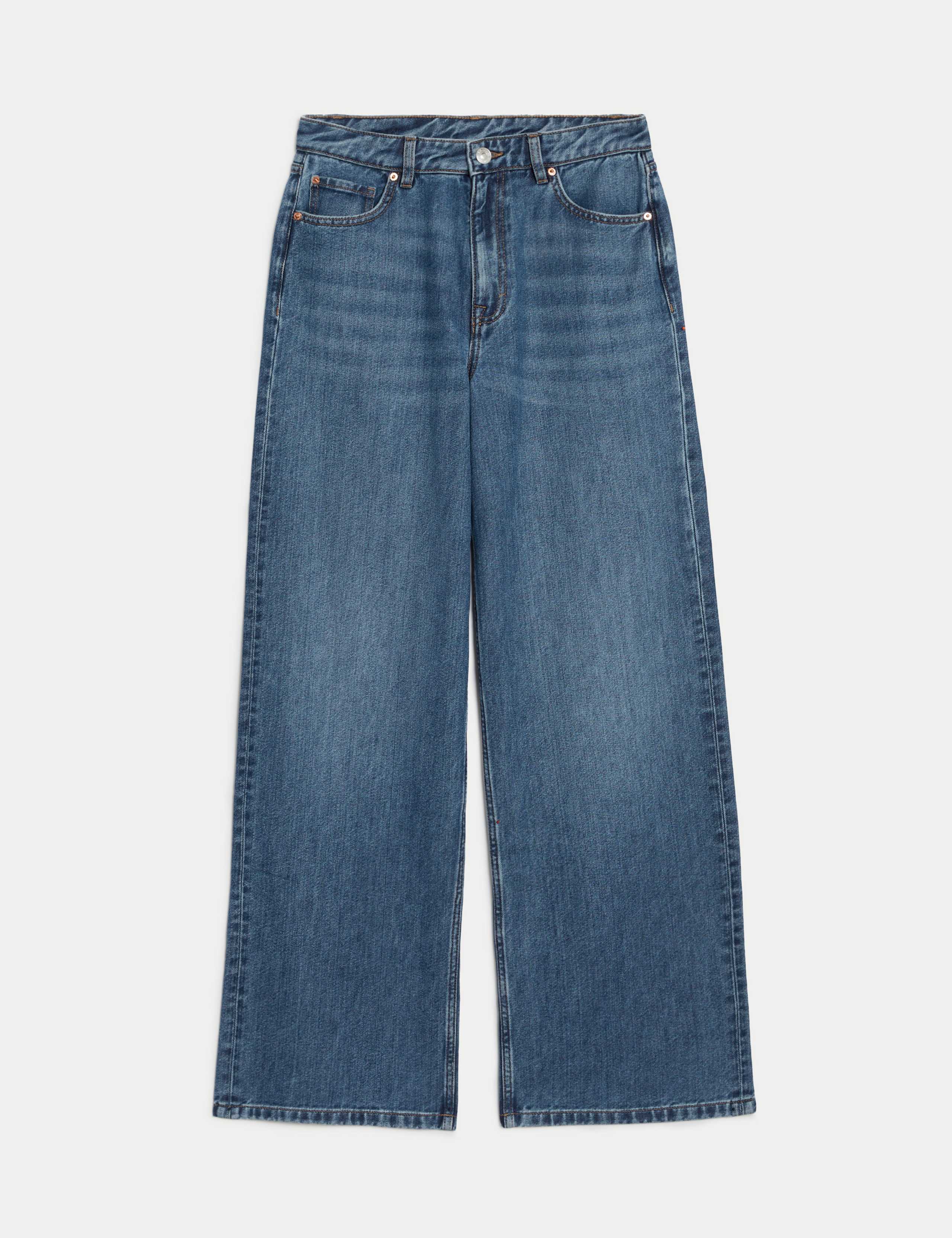 Slouchy Mid Rise Wide Leg Jeans 2 of 6