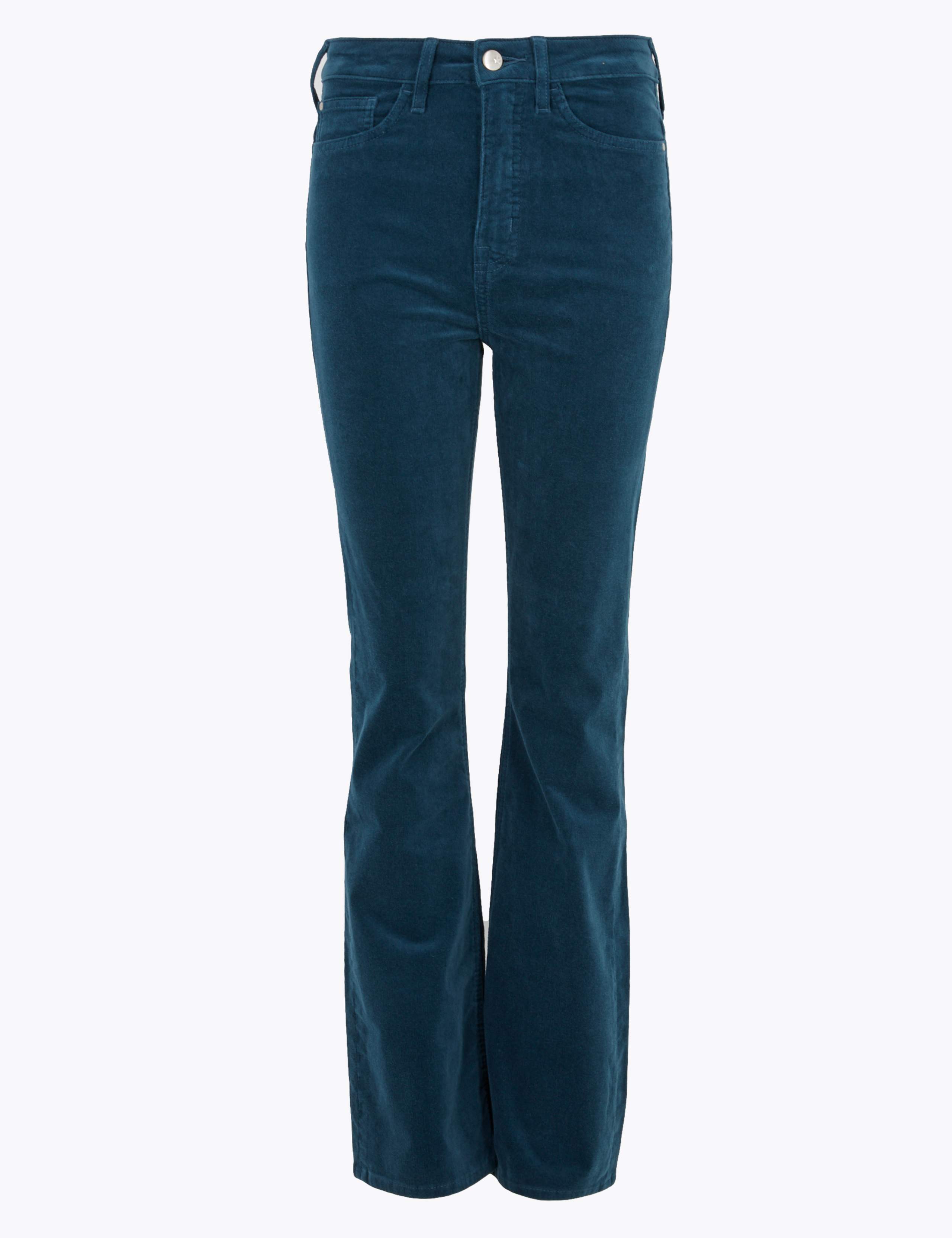 Magic Shaping Cord High Waisted Flared Trousers 2 of 2
