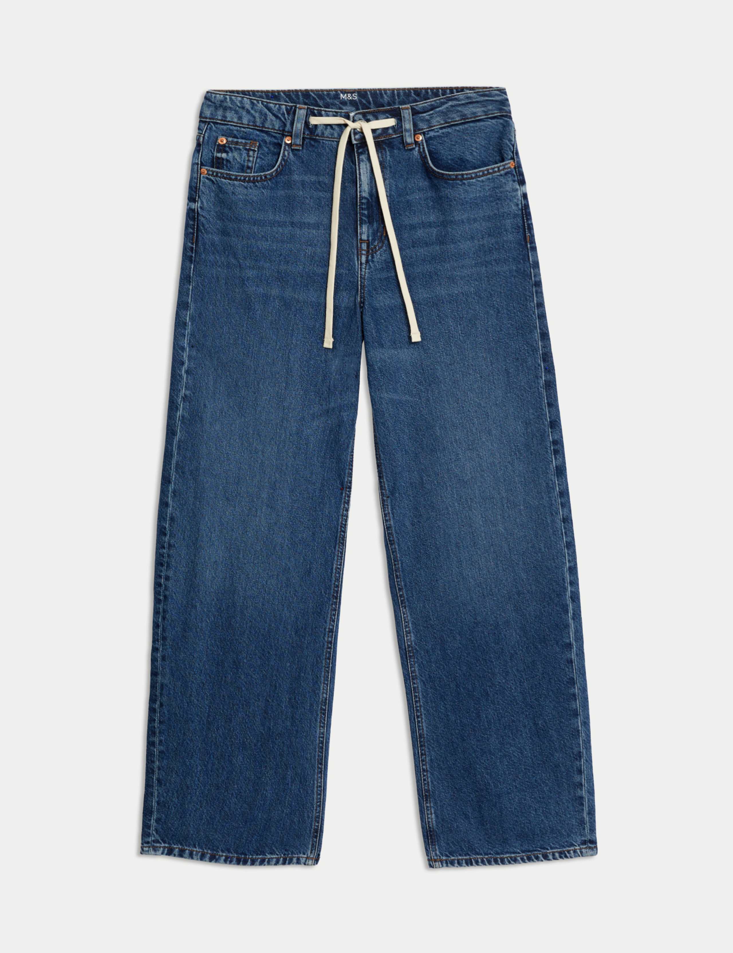 Mid Rise Wide Leg Jeans with Lyocell 2 of 7