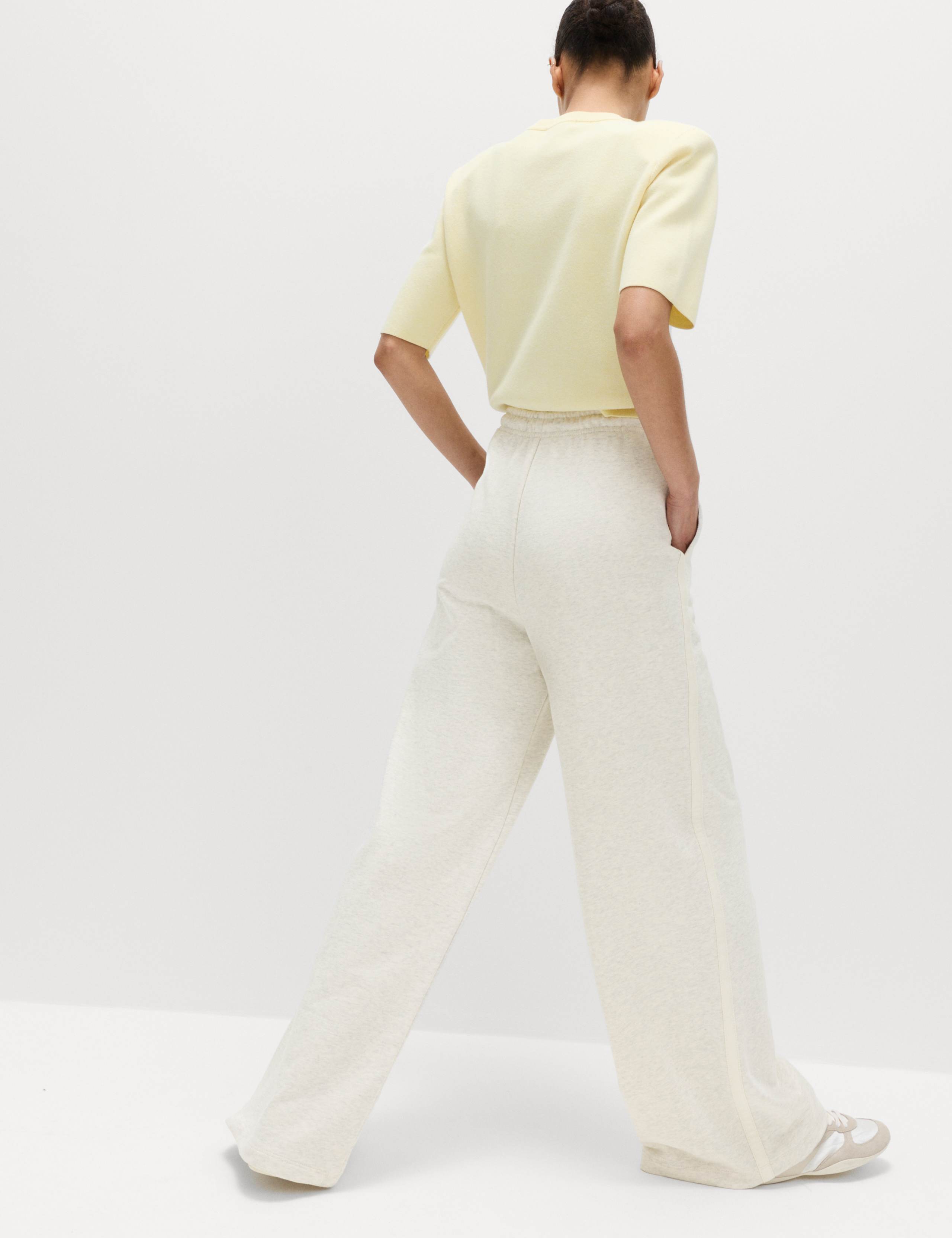 Pure Cotton Side Stripe Wide Leg Joggers 5 of 7