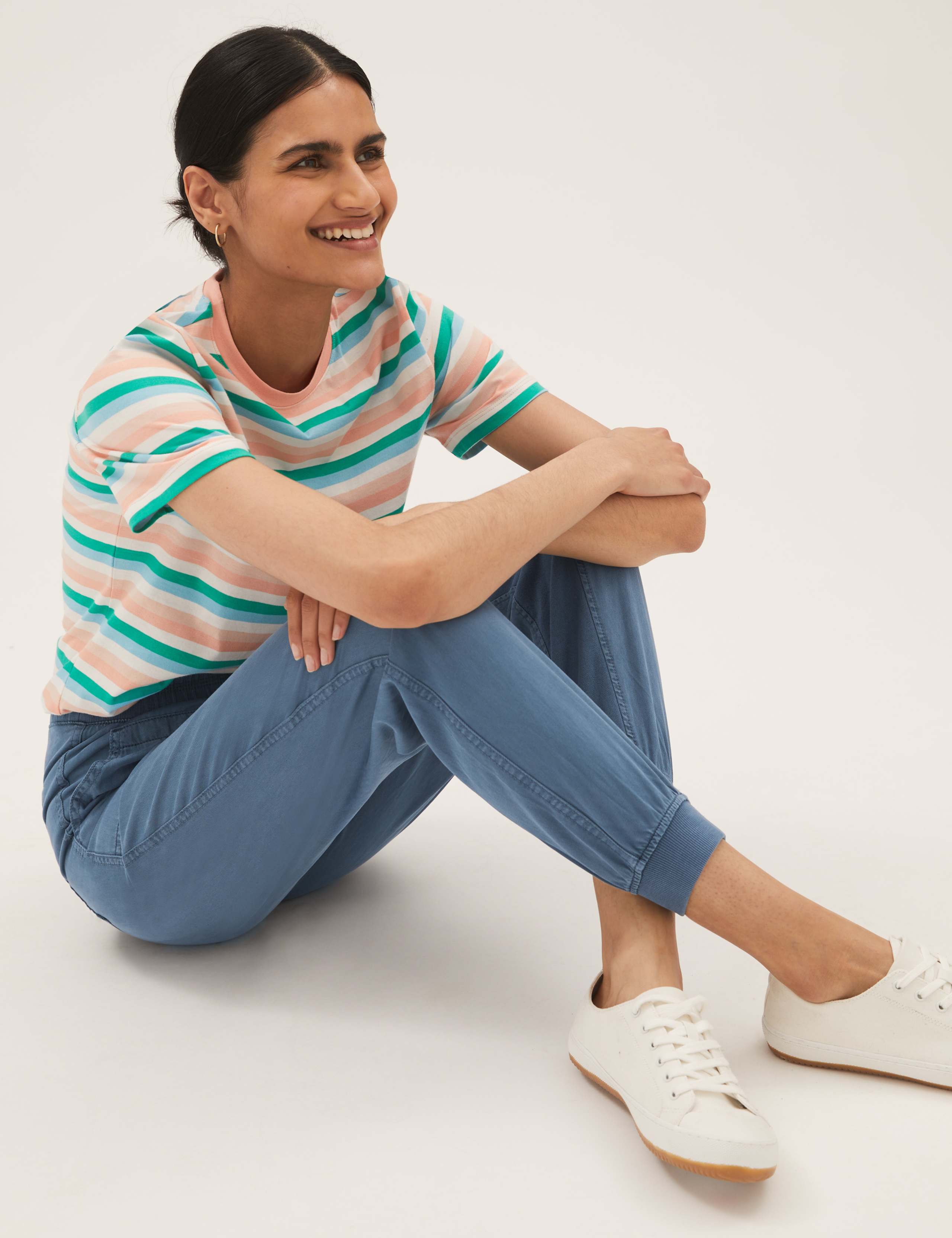 Tencel™ Blend Cuffed Ankle Grazer Joggers 2 of 5