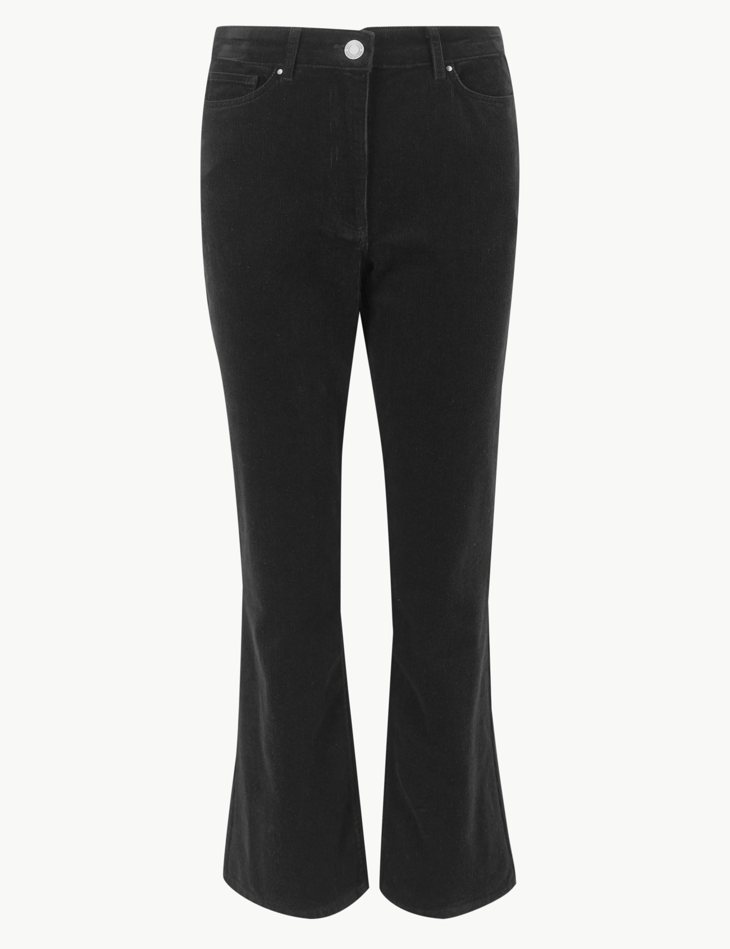 Corduroy Bootcut Cropped Trousers | M&S Collection | M&S IE